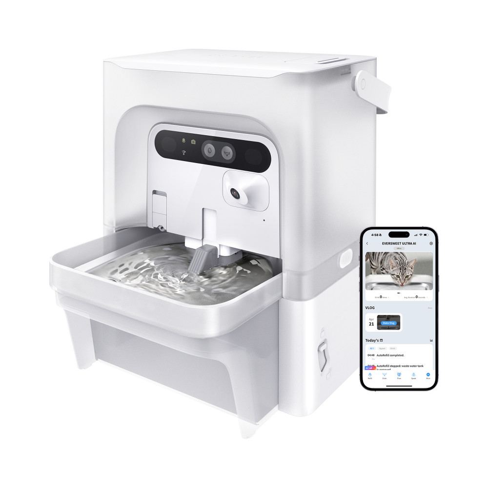 PETKIT Eversweet Ultra Cat Water Fountain,Wastewater Separation,5G WiFi 140°Wide