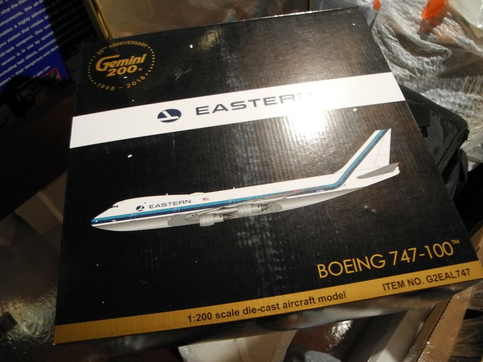 ULTRA RARE, NEW GEMINI JETS Boeing 747-100 EASTERN Airlines, NIB, Retired 1:200 ULTRA RARE, NEW GEMINI JETS Boeing 747-100 EASTERN Airlines, NIB, Retired 1:200