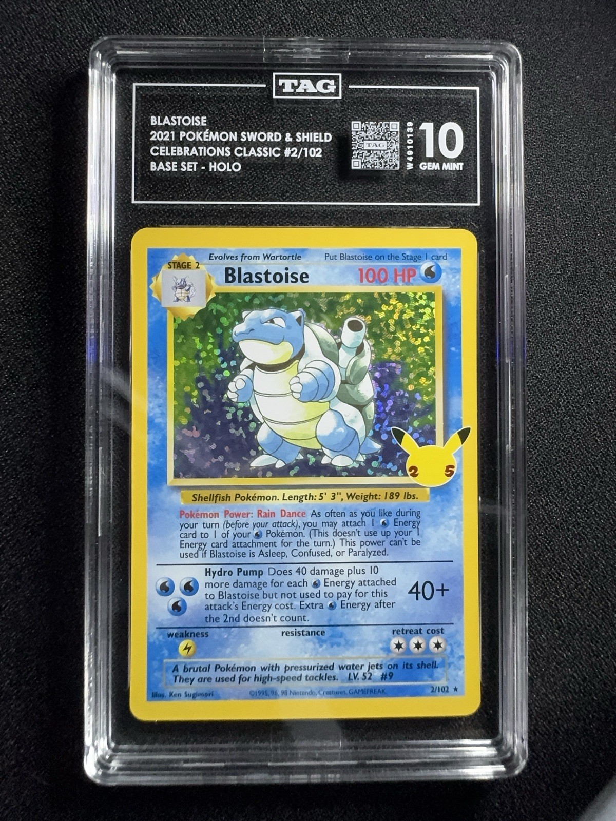 2021 Pokémon Celebrations Classic Collection Blastoise TAG 10