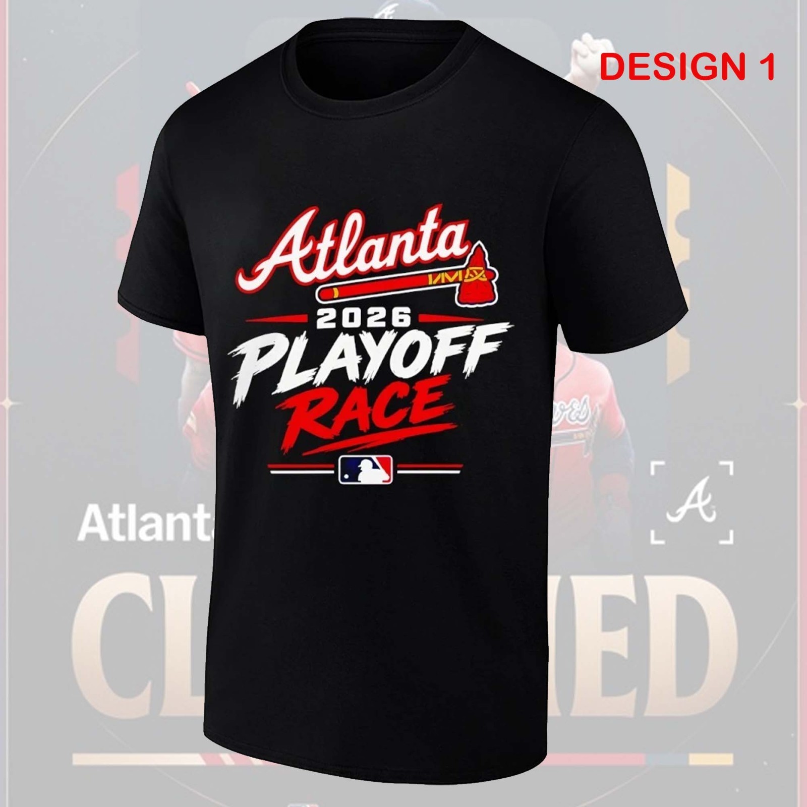 FREESHIP - Atlanta Braves Team 2026 Postseason Clinched Black Shirt For Fans FREESHIP - Atlanta Braves Team 2026 Postseason Clinched Black Shirt For Fans