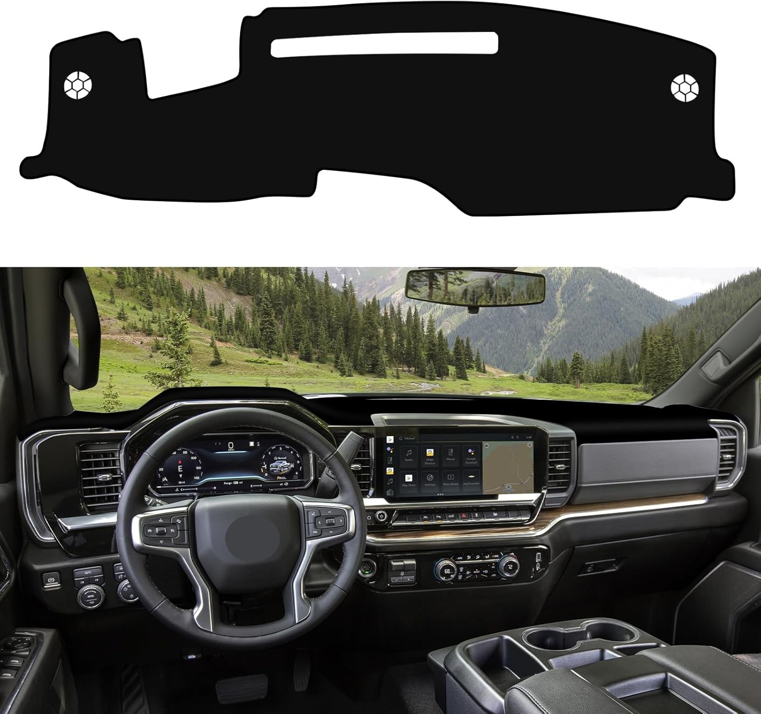 Anti-Glare Dashboard Cover Dash Mat For 2022-2024 2025 2026 Chevy Silverado 1500 Anti-Glare Dashboard Cover Dash Mat For 2022-2024 2025 2026 Chevy Silverado 1500