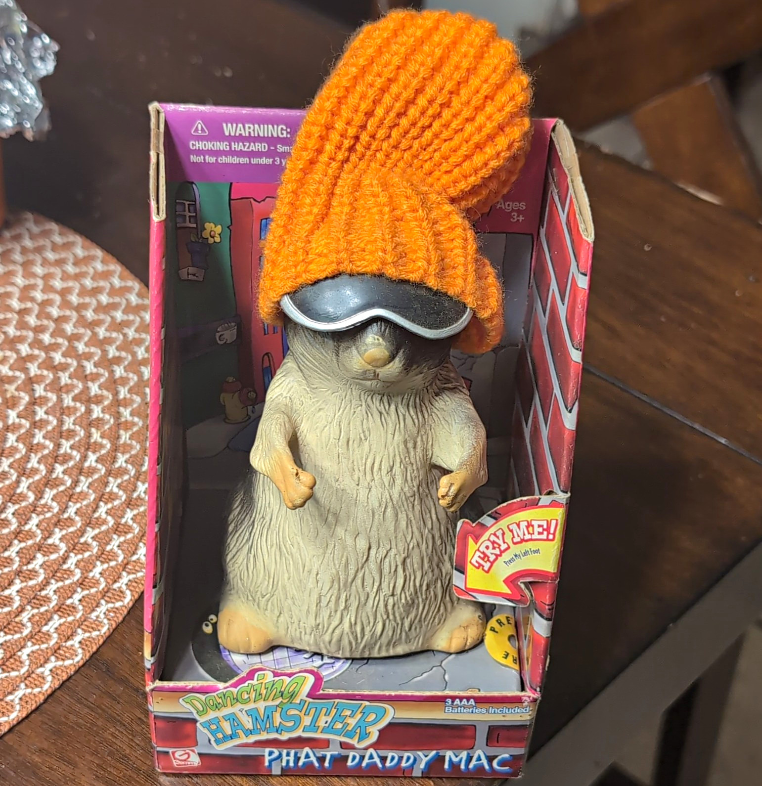 Vintage 2001 Gemmy Dancing Hamster Phat Daddy Mac Animated Toy In Box