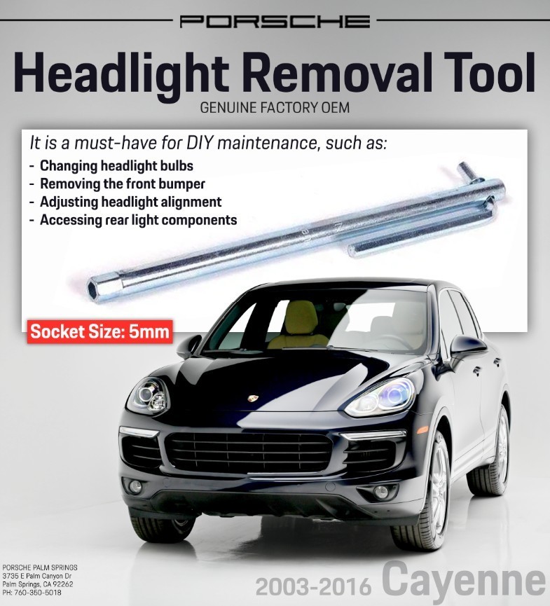 2003-2016 Porsche Cayenne Factory OEM Headlight Removal Tool  95572113501