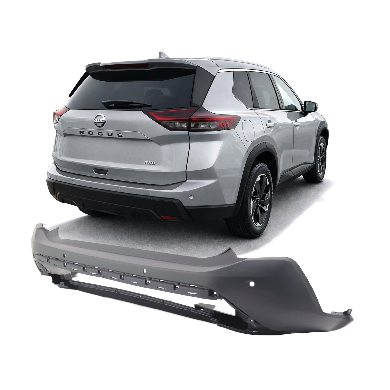 2021-2023 Nissan Rogue Textured Rear Bumper Cover NI1100342 850B06RR0C