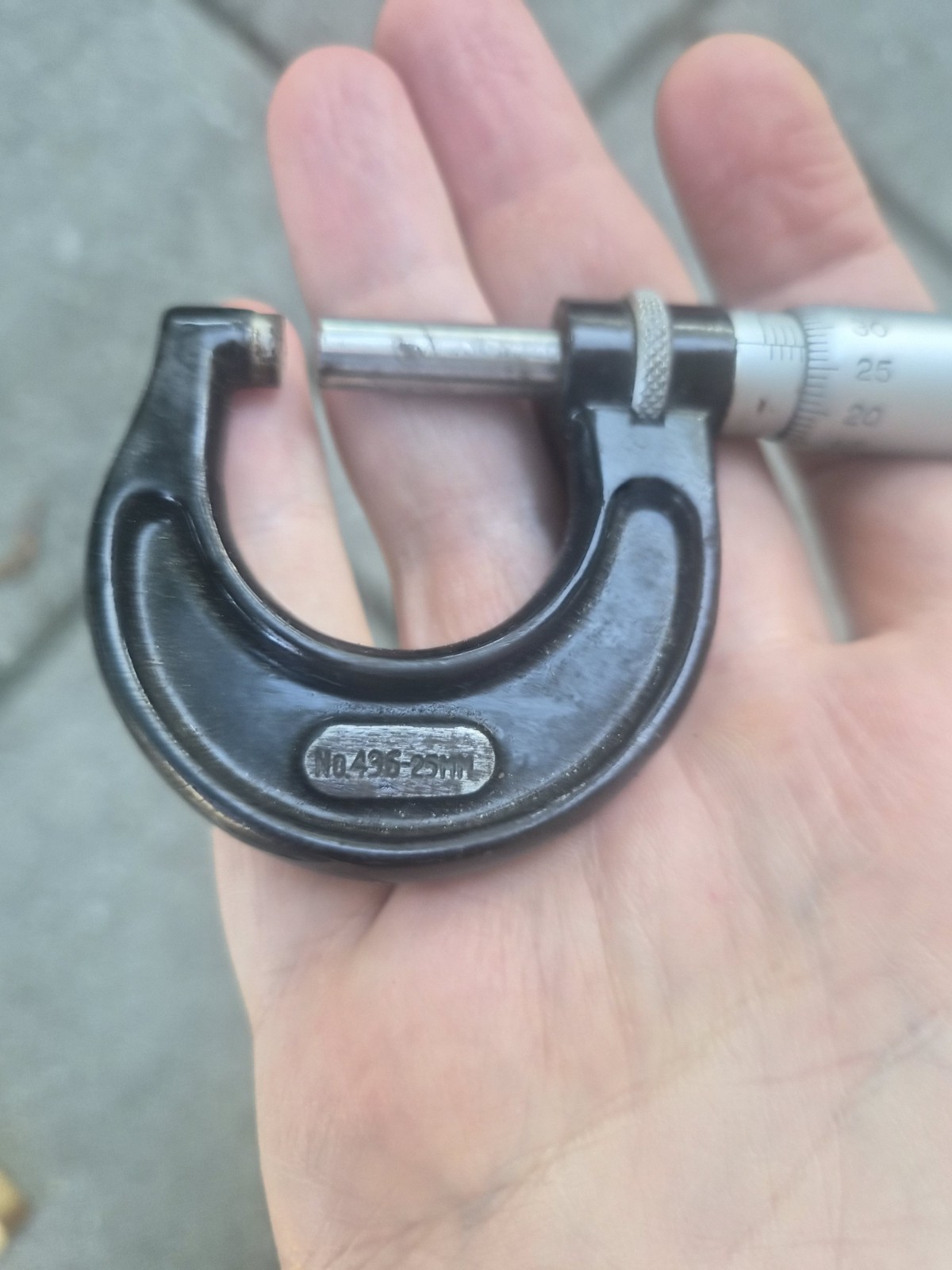 Starrett No. 436-25MM Outside Micrometer 0-25mm 0.01mm Machinist Tool Great Brit