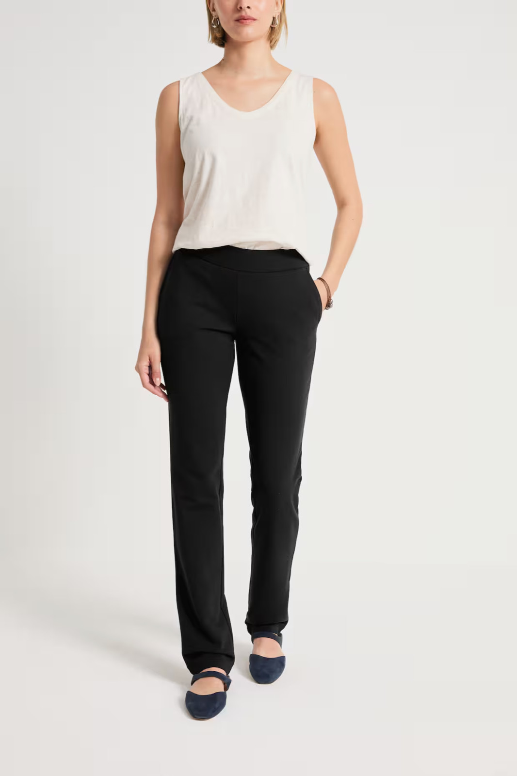 Pure Jill J. Jill Womens $74 Affinity Slim Leg Pull On Knit Pants Black size L