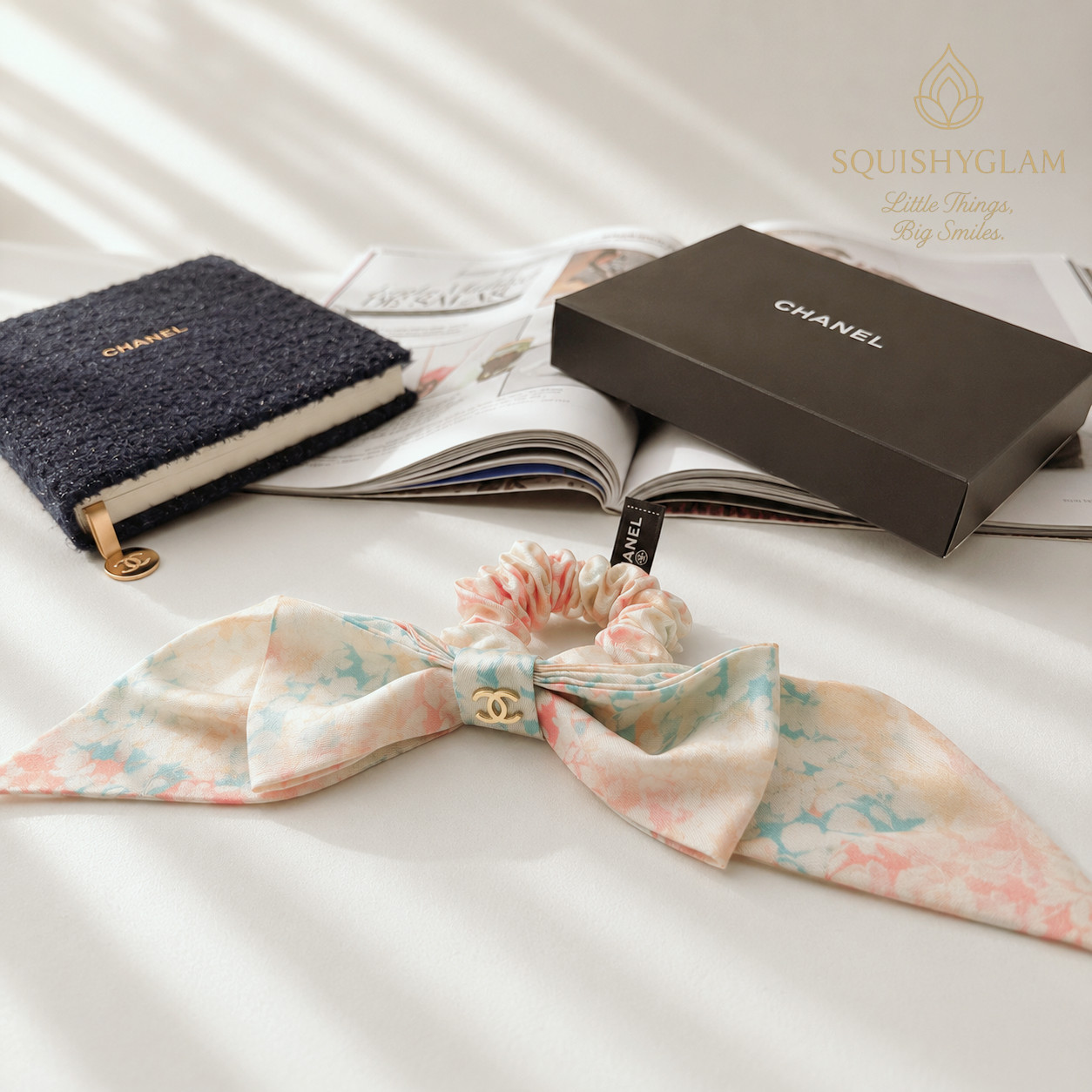 CHANEL BEAUTÉ SILK HAIR SCRUNCHIE  Limited VIP Accessory