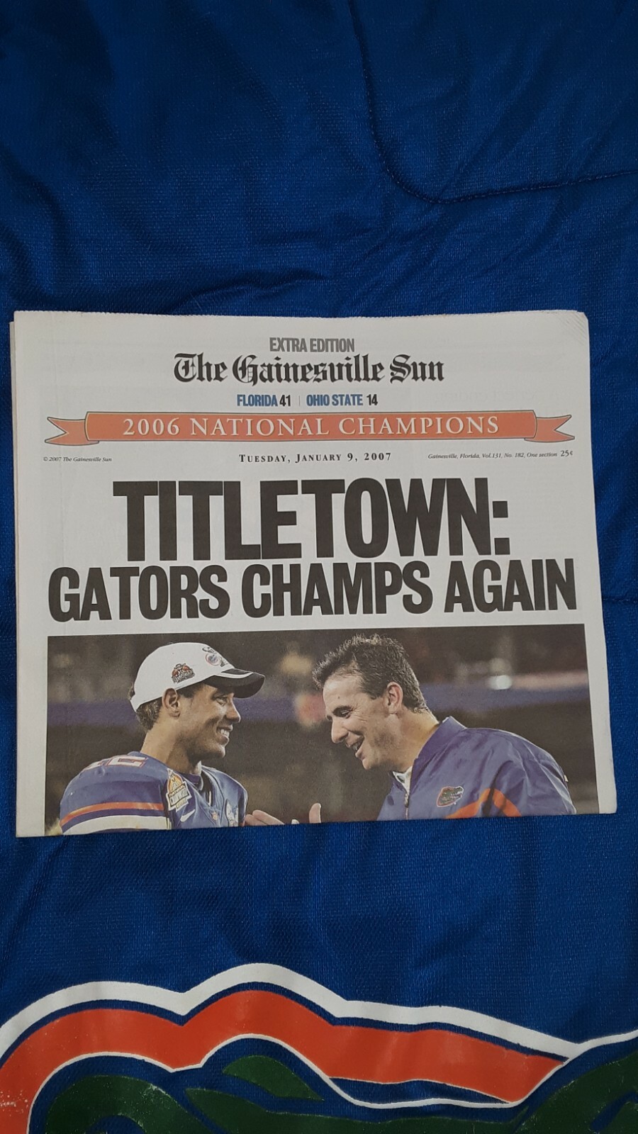 2007 UF Florida Gators Football National Championship Extra Edition Newspaper 2007 UF Florida Gators Football National Championship Extra Edition Newspaper