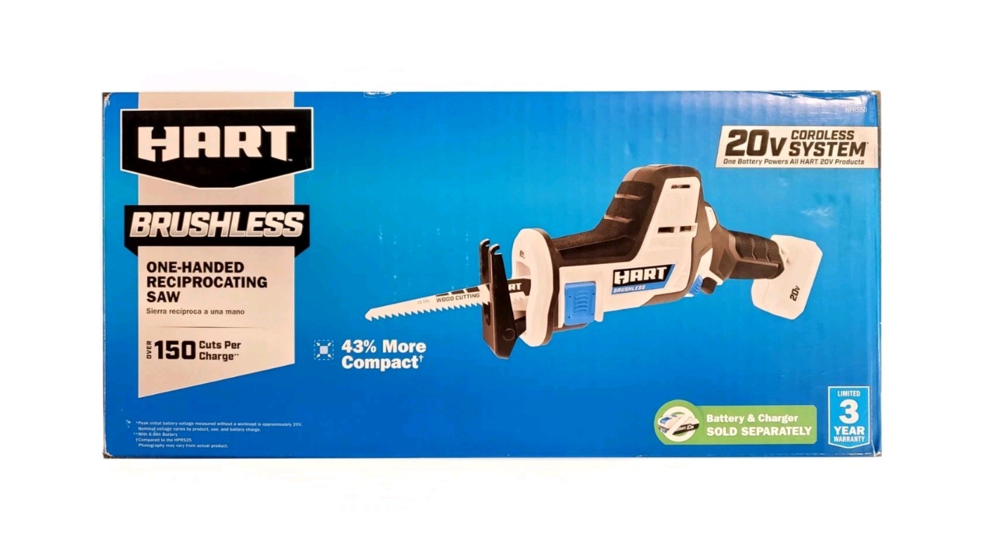 Hart HPRS50 20V Brushless One Handed Reciprocating Saw - TOOL ONLY ๐ Hart HPRS50 20V Brushless One Handed Reciprocating Saw - TOOL ONLY ๐