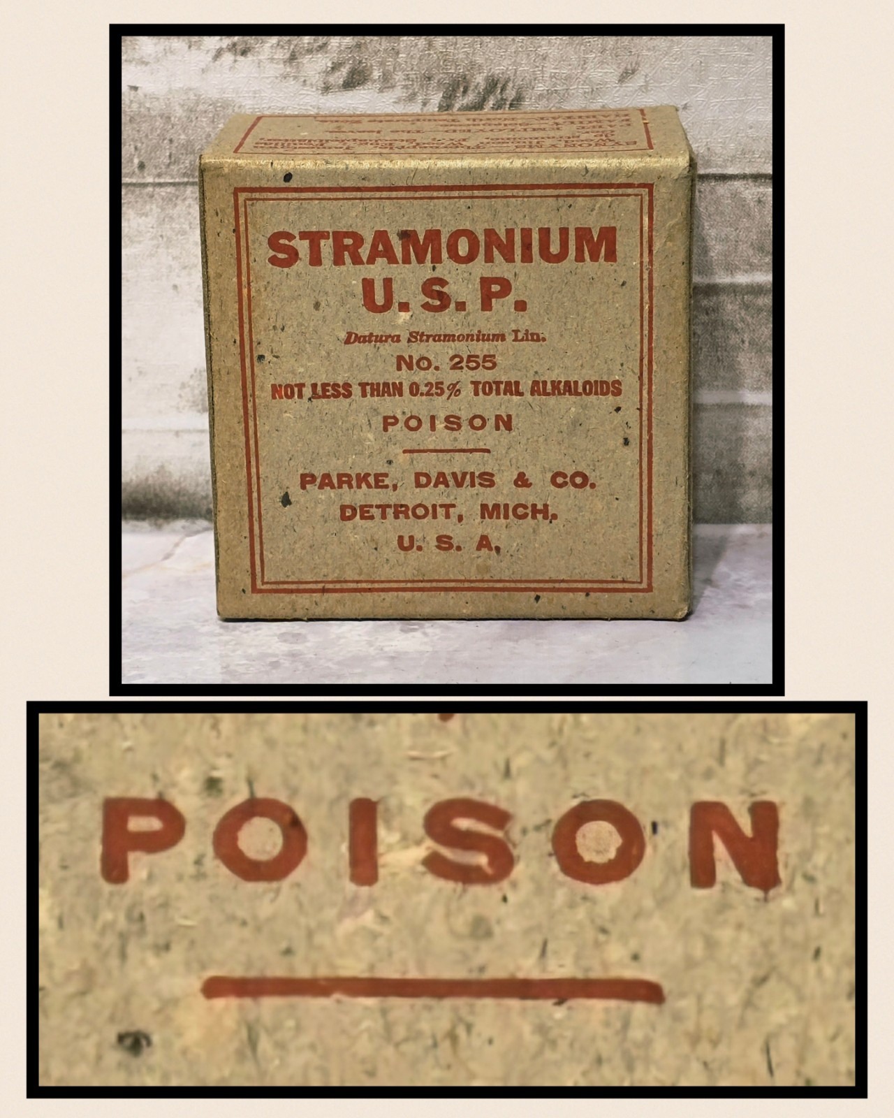 Early 1900\'s Quack Medicine Apothecary Unopened Stramonium POISON Parke Davis Early 1900\'s Quack Medicine Apothecary Unopened Stramonium POISON Parke Davis