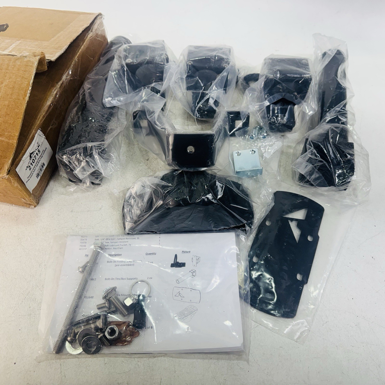 Aluminess 210715 Rear Door Bolt-On Box/Tire Carrier & Hardware Universal Fitment Aluminess 210715 Rear Door Bolt-On Box/Tire Carrier & Hardware Universal Fitment