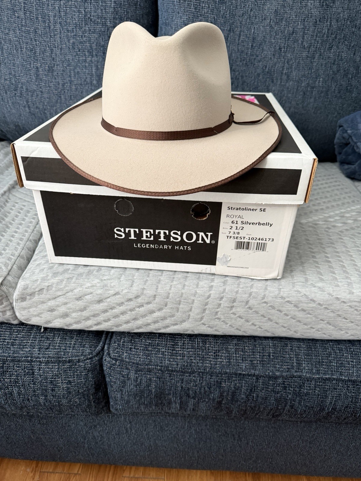 Stetson Stratoliner SE, Silver belly Size 7 3/8 (59)
