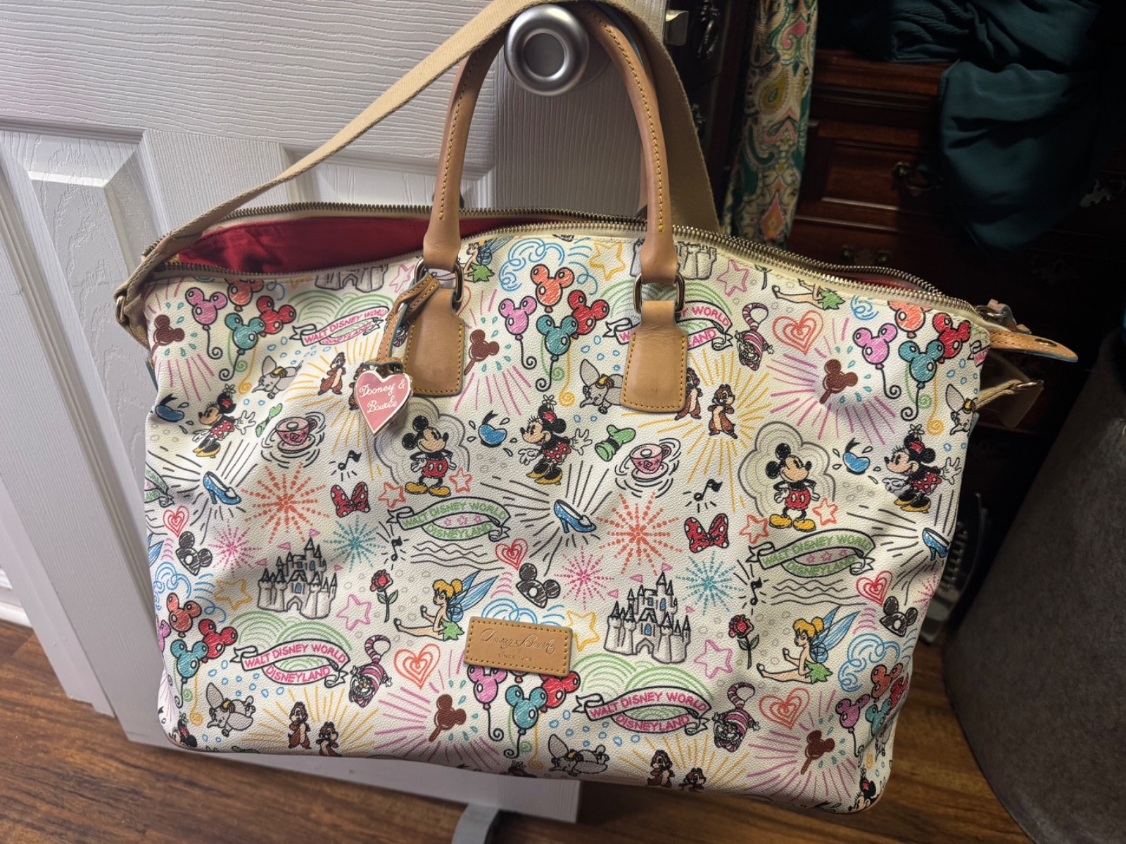 Disney Dooney & Bourke Sketchbook Weekender Duffel Luggage - Barely Used