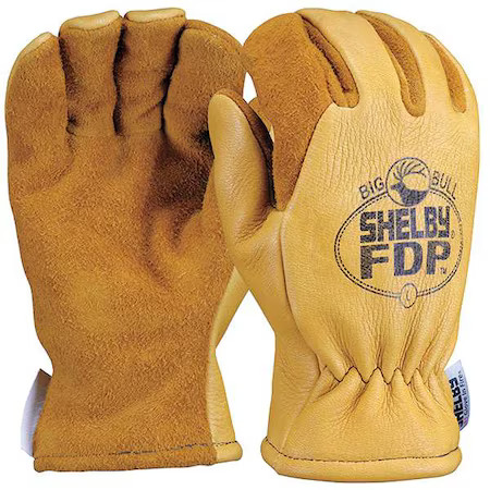 Shelby 5282G S Firefighters Gloves, S, Lthr, Pr