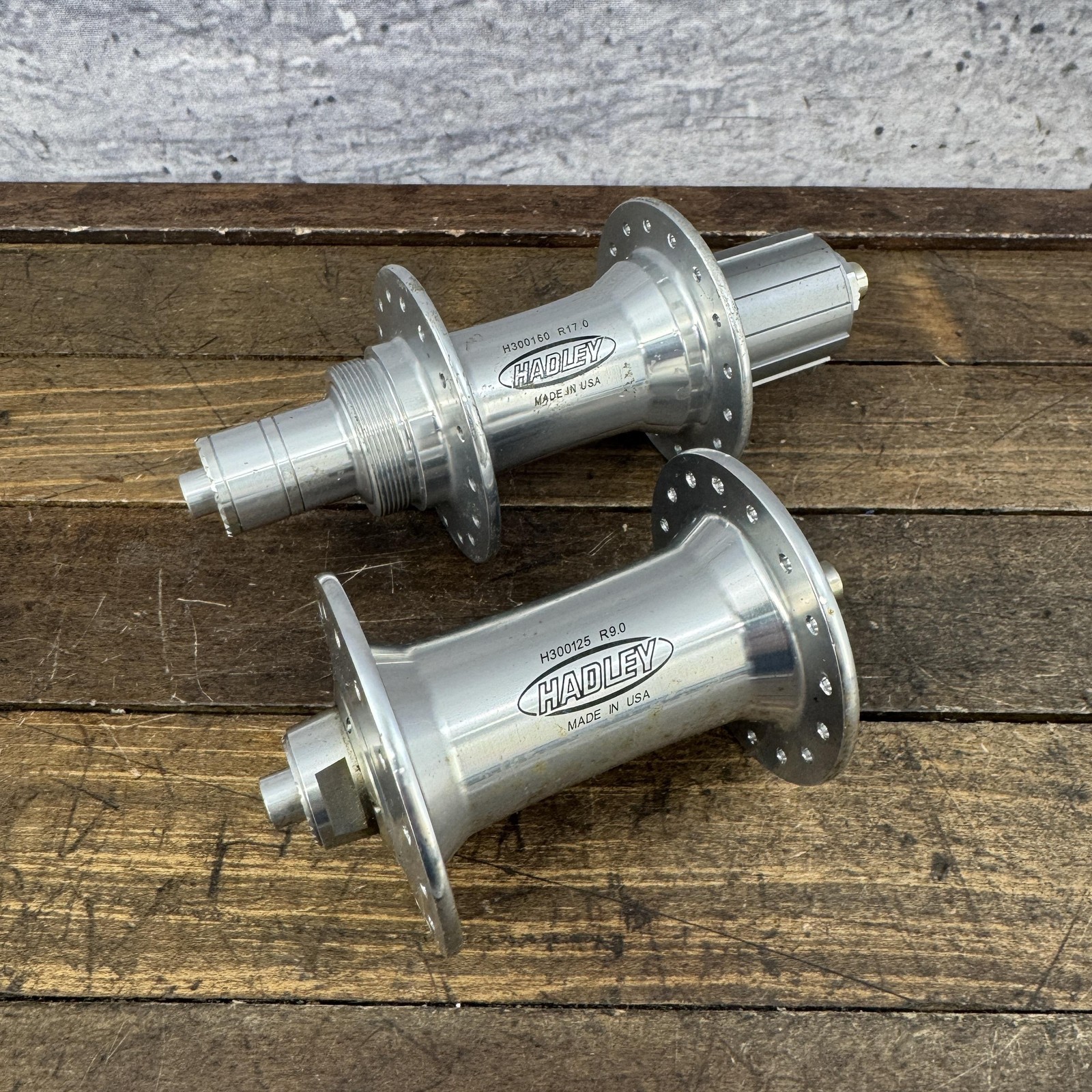 Vintage Hadley Hub Set 32H Tandem 160mm Shimano Freehub USA QR Threaded Drum