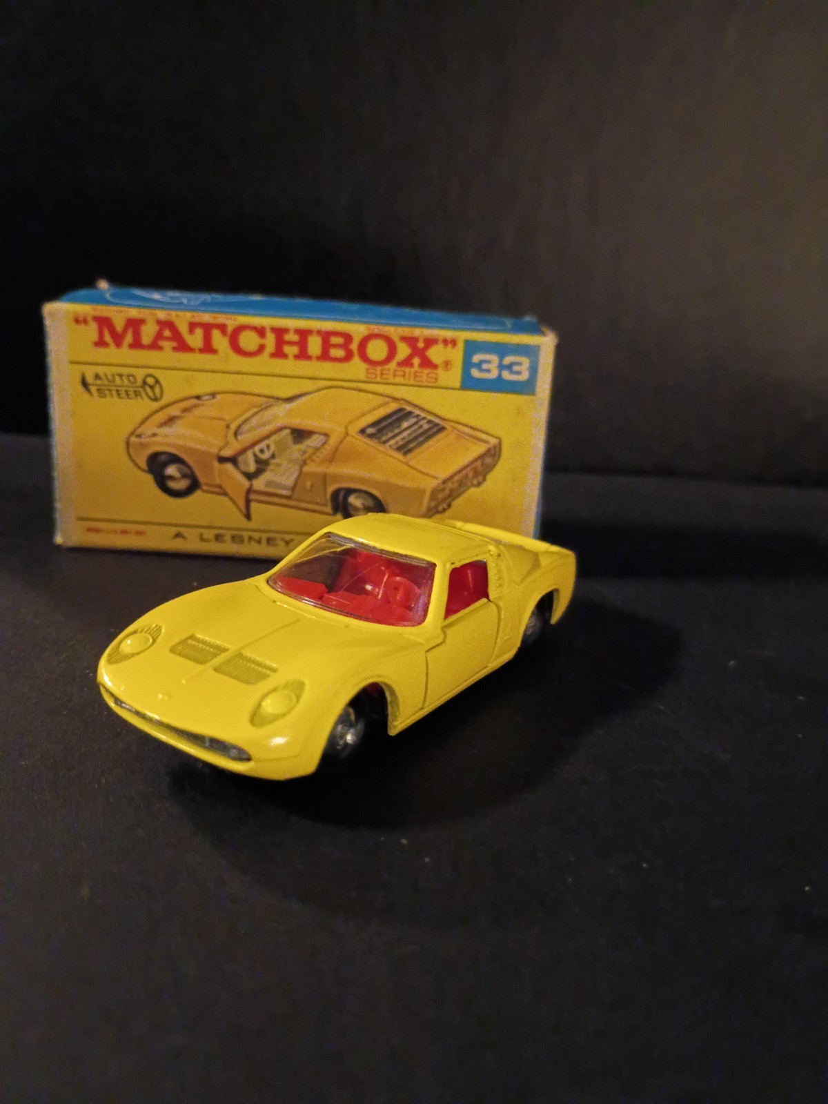Matchbox #33C Lamborghini Miura 1969 VN/MINT In Original F2 Script Box Matchbox #33C Lamborghini Miura 1969 VN/MINT In Original F2 Script Box