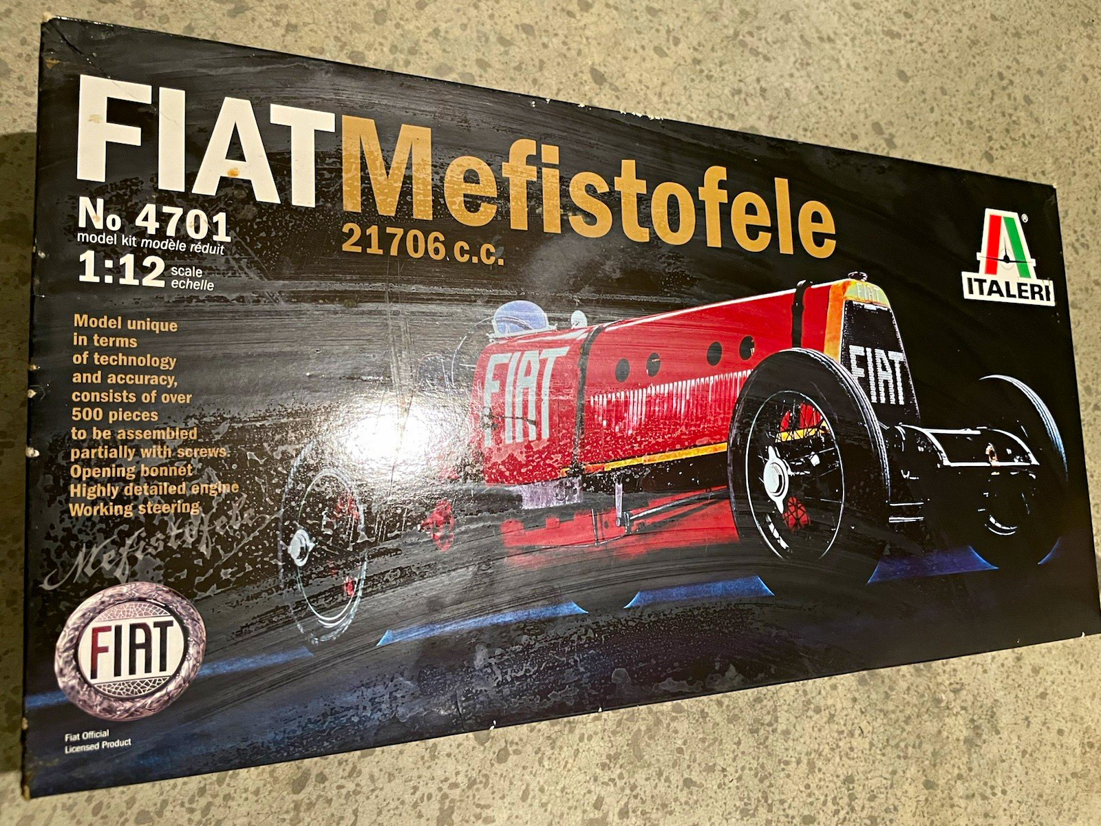 Italeri Fiat Mefistofele 21706 C.C. 1:12 Car Model Kit Unassembled 4701 Italeri Fiat Mefistofele 21706 C.C. 1:12 Car Model Kit Unassembled 4701