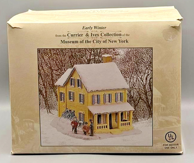 Currier & Ives Early Winter Lighted Christmas Village House — New, Collectible Currier & Ives Early Winter Lighted Christmas Village House — New, Collectible