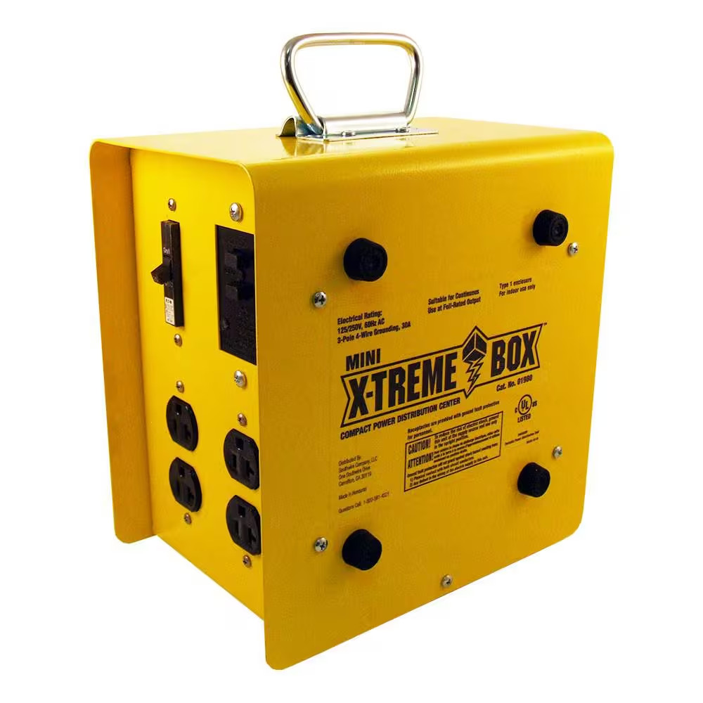 Temporary X-TREME Power Distribution Box, 125/250V 30A Inlet, L14-30P Temporary X-TREME Power Distribution Box, 125/250V 30A Inlet, L14-30P