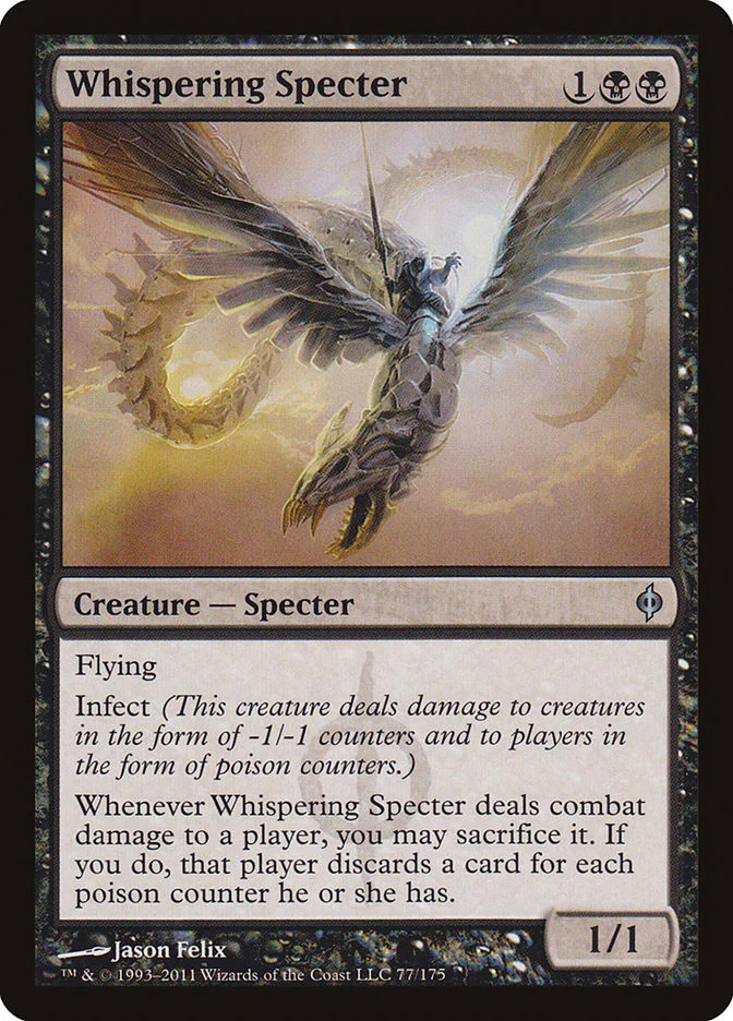 MTG Whispering Specter [New Phyrexia] Lightly Played Magic