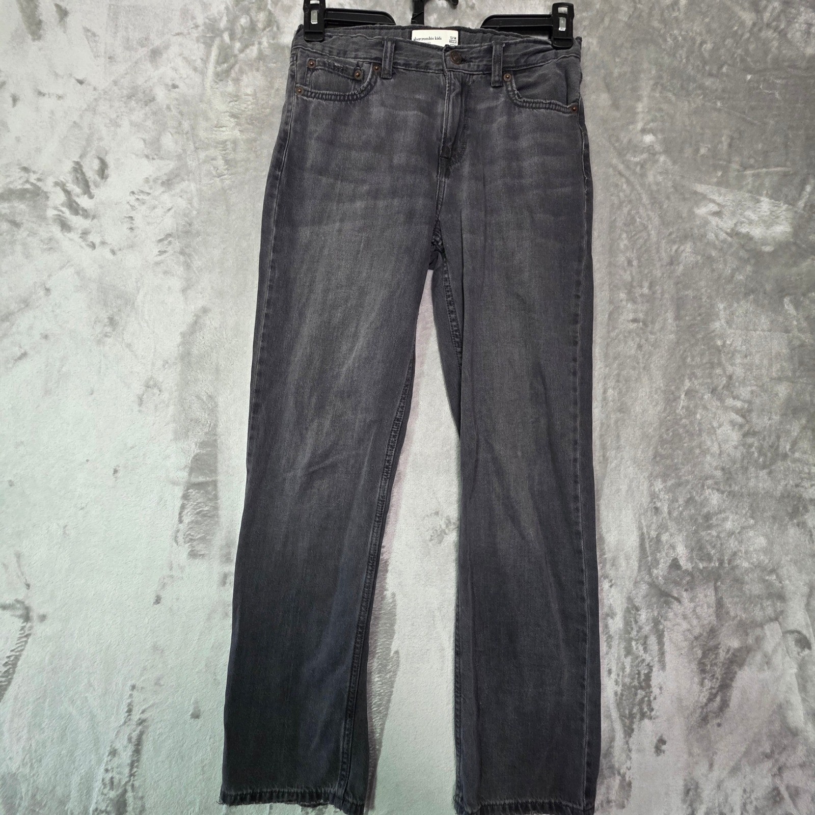 Abercrombie Kids Baggy Jeans 13/14 Regular Washed Black Adjustable AF87-DDK Abercrombie Kids Baggy Jeans 13/14 Regular Washed Black Adjustable AF87-DDK