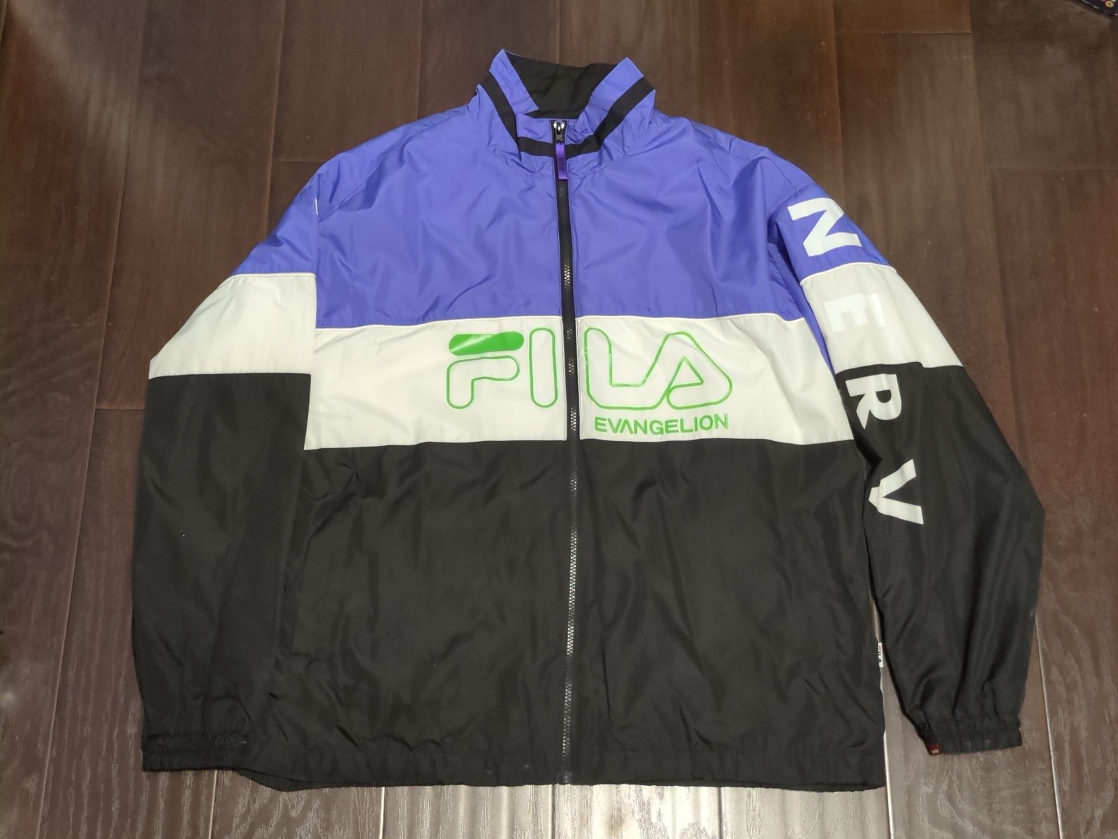 FILA HERITAGE NYLON JACKET EVANGELION LIMITED Fila X Radio EVA Size XL FILA HERITAGE NYLON JACKET EVANGELION LIMITED Fila X Radio EVA Size XL