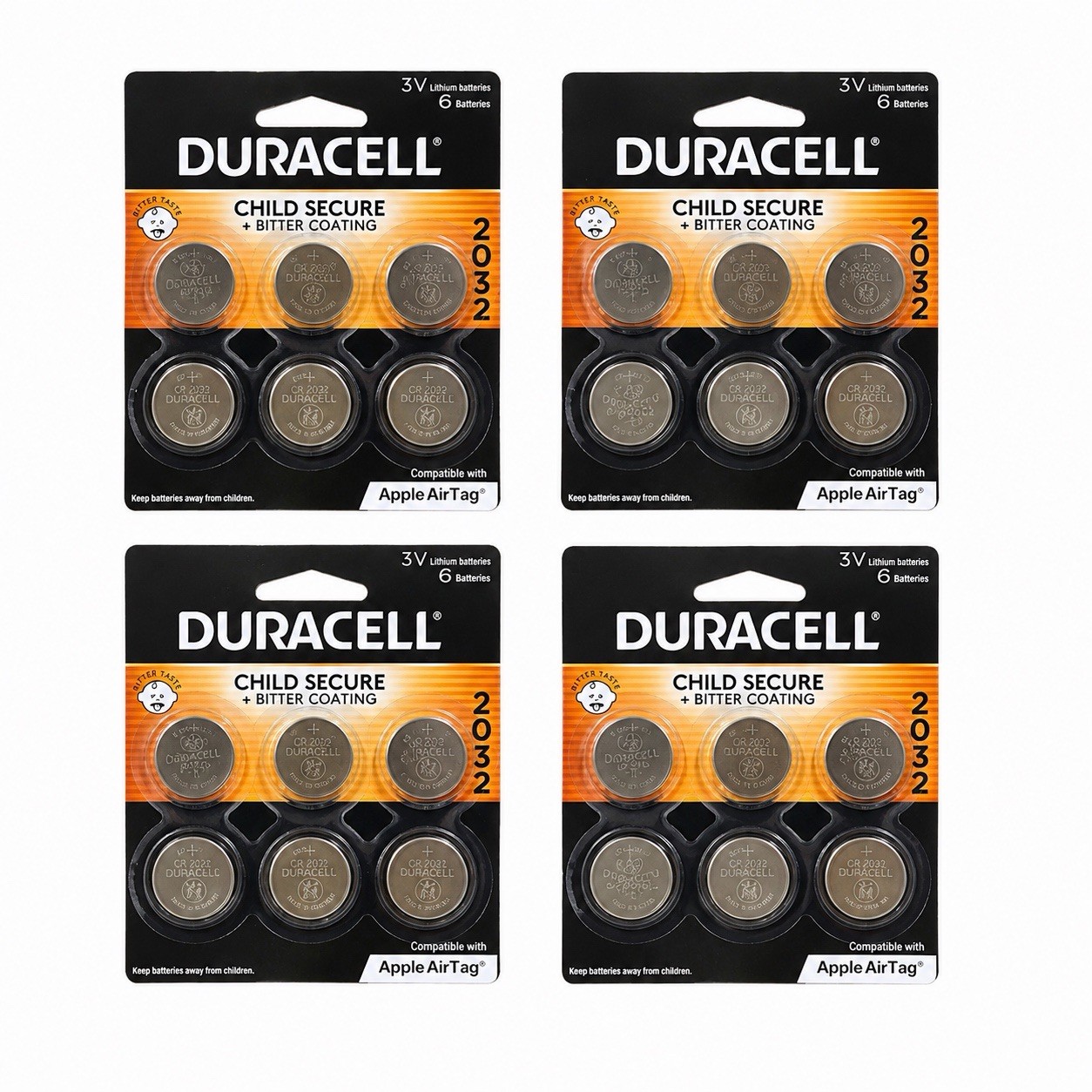 4x Lot Duracell Genuine CR2032 2032 3V Lithium Coin Cell Batteries- 24 Batteries 4x Lot Duracell Genuine CR2032 2032 3V Lithium Coin Cell Batteries- 24 Batteries