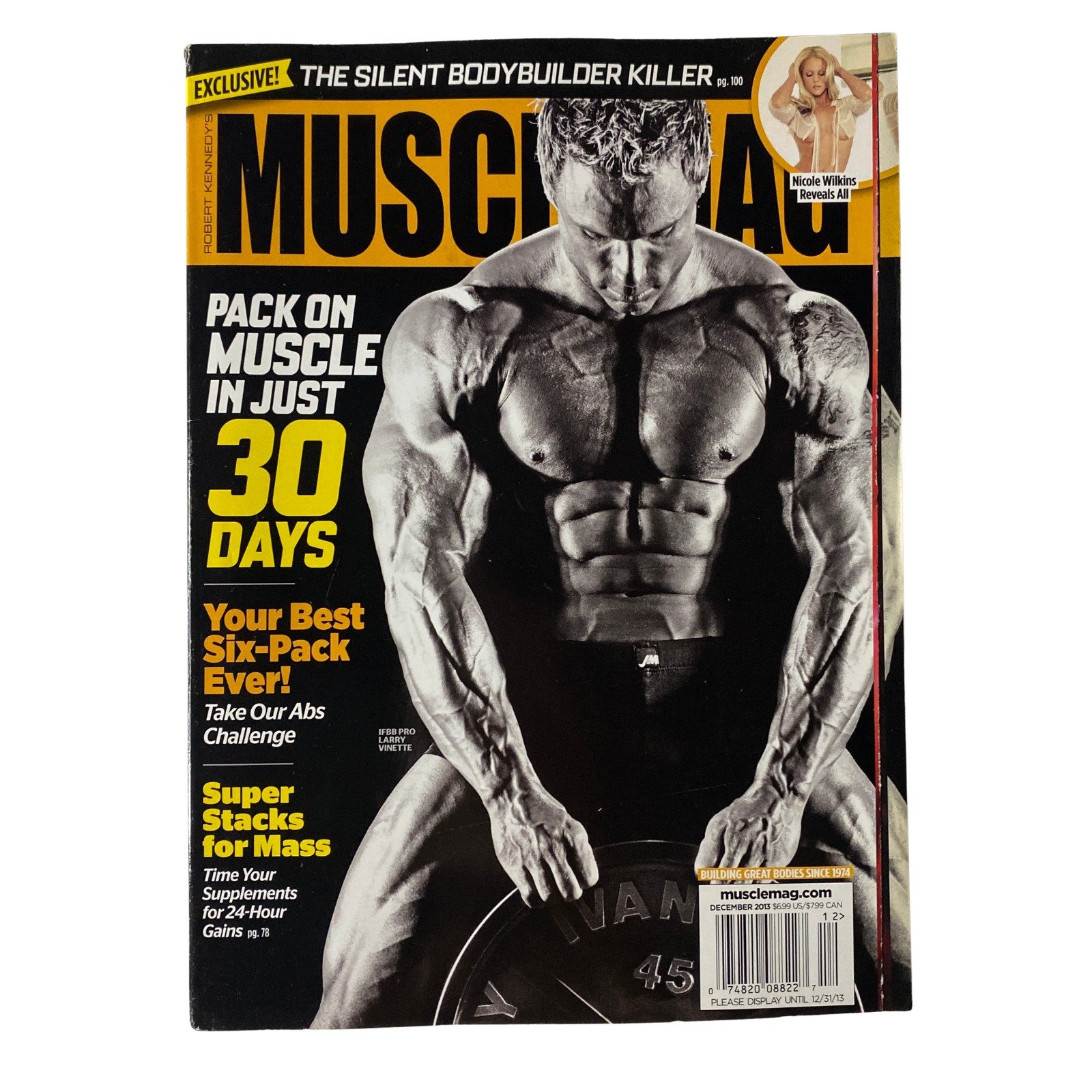 MuscleMag International Magazine December 2013 Larry Vinette No Label VG