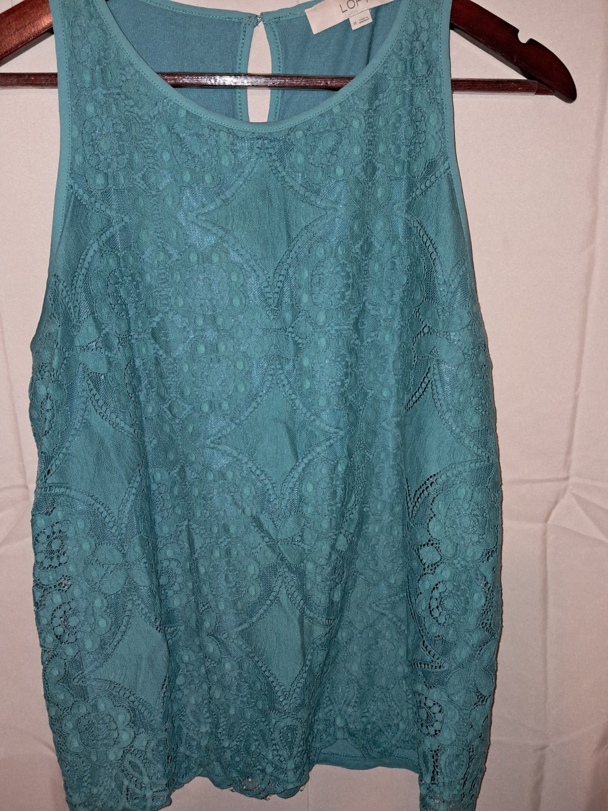 LOFT Brand Georgeous Turquoise Size Medium Summer Tank Top