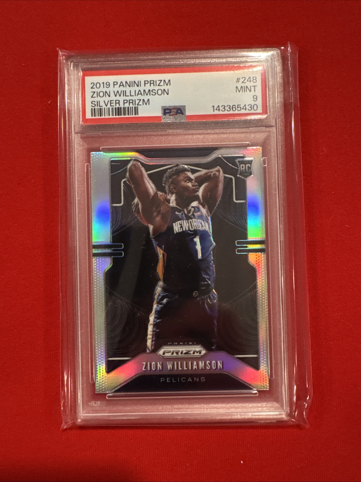 2019-20 Panini Prizm - Rookie Zion Williamson #248 Silver Prizm (RC) PSA 9 2019-20 Panini Prizm - Rookie Zion Williamson #248 Silver Prizm (RC) PSA 9