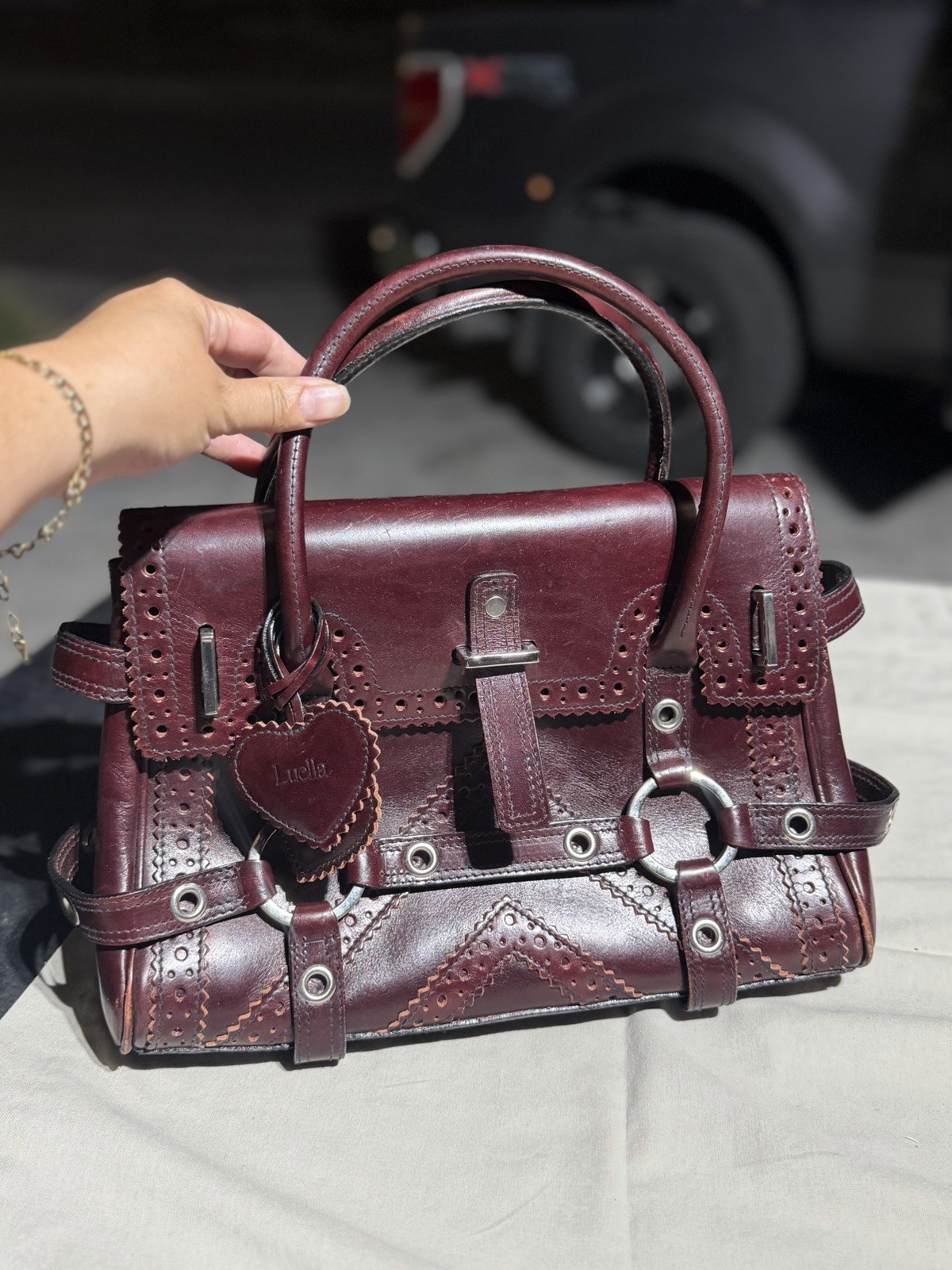 Luella Gisele Brown Leather Satchel Bag Rare Y2K Designer Made In Turkey Rare Luella Gisele Brown Leather Satchel Bag Rare Y2K Designer Made In Turkey Rare