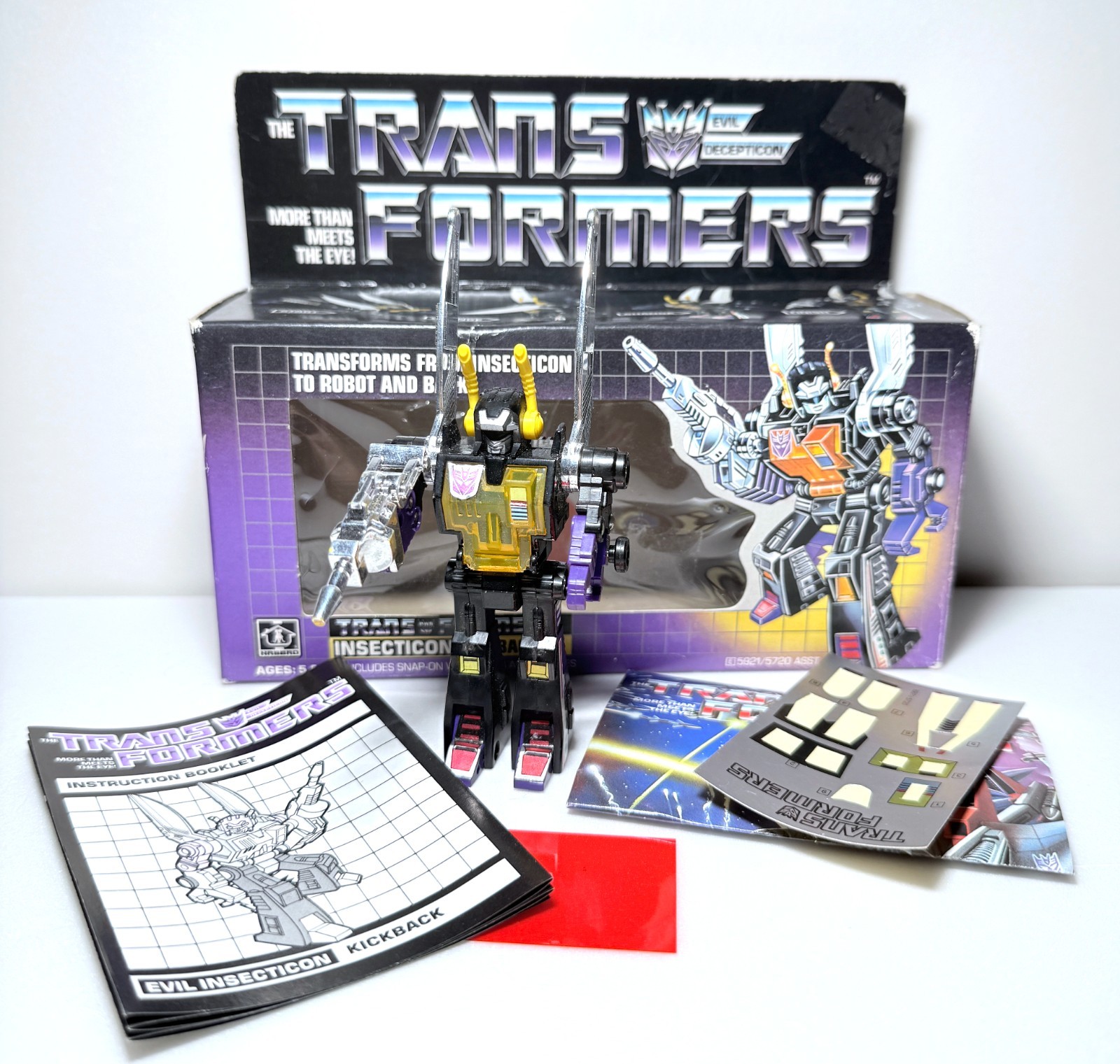 Transformers Kickback - G1 Insecticon 1985 - 100% Complete with Box Transformers Kickback - G1 Insecticon 1985 - 100% Complete with Box