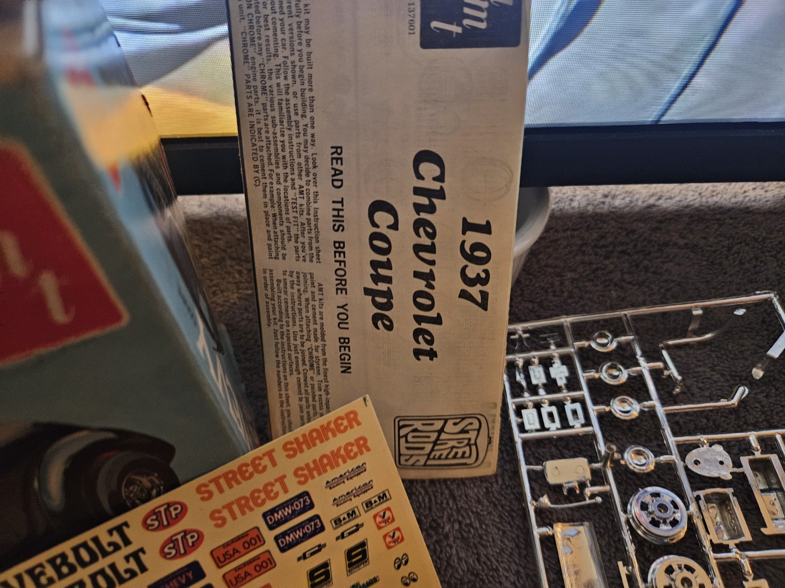 Vintage 1973 AMT 1937 Chevy Coupe 25th Anniversary 1:25 Scale Model Kit A137 NEW