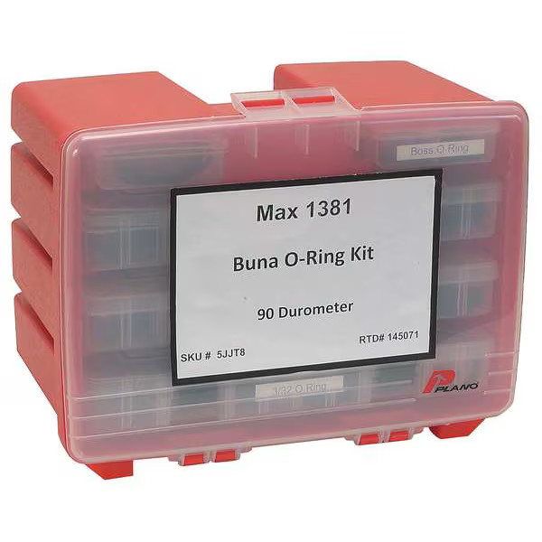Manufacturer Varies O-Ring Asst,MaxKit,Buna 90A,1415Pc 5JJT8 Manufacturer Varies