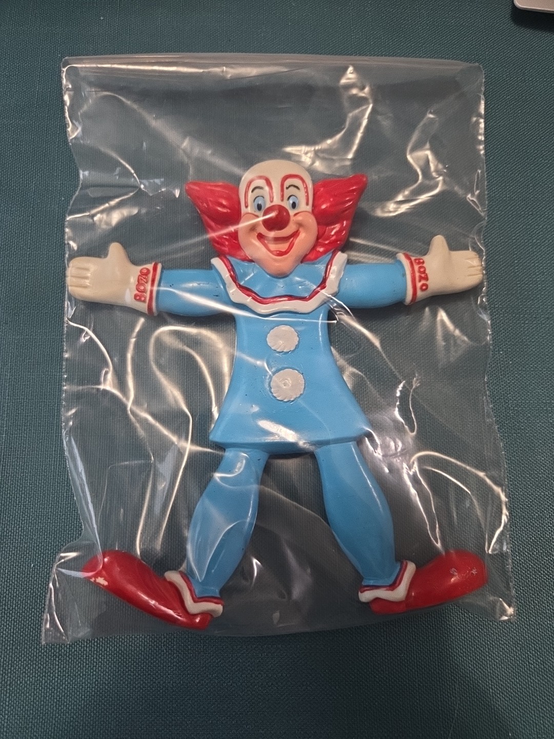 Vintage JESCO 1987 Bozo The Clown Bendable Toy, LARRY HARMON PIC. Vintage JESCO 1987 Bozo The Clown Bendable Toy, LARRY HARMON PIC.