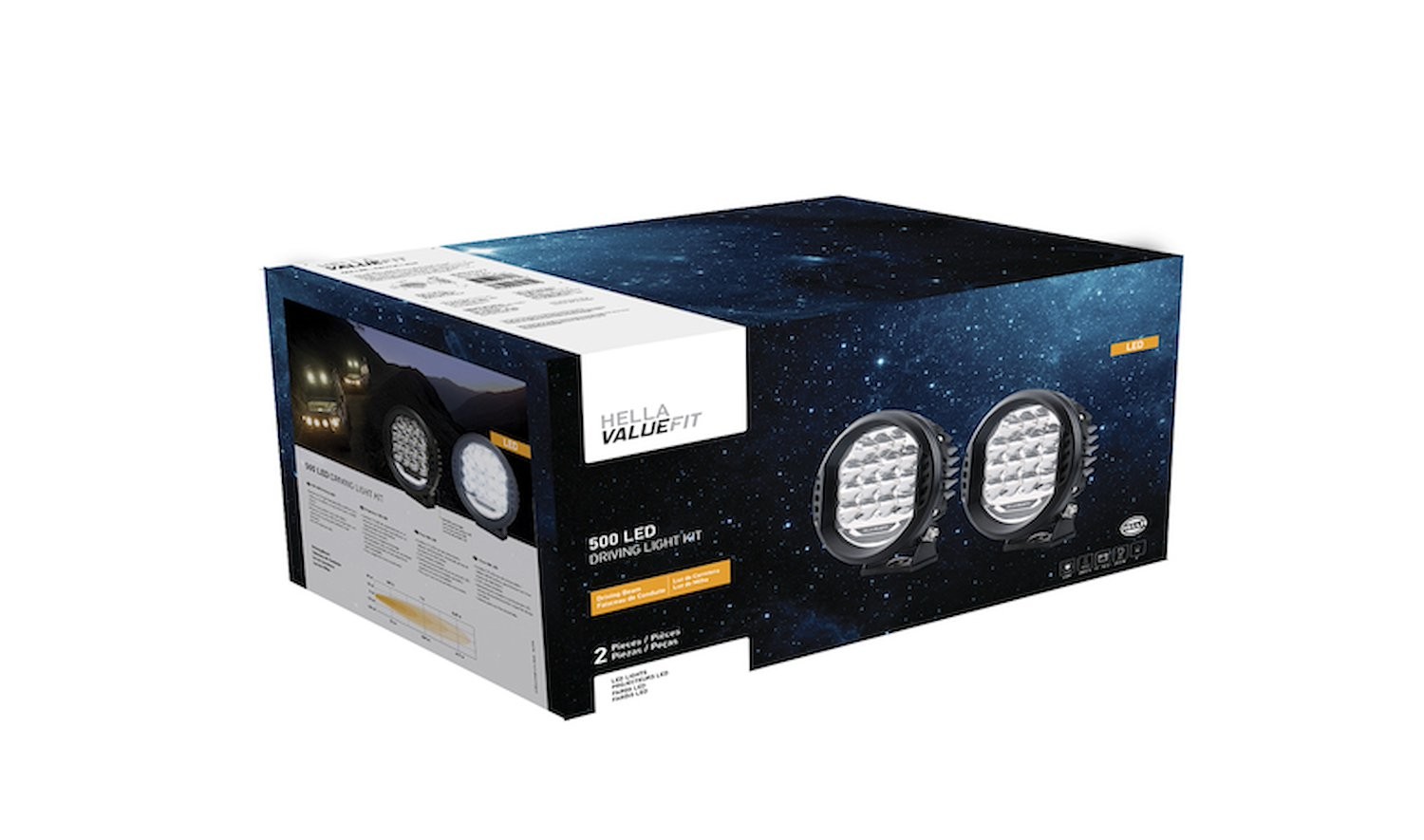 Hella ValueFit 500 LED Auxiliary Driving Light Pair