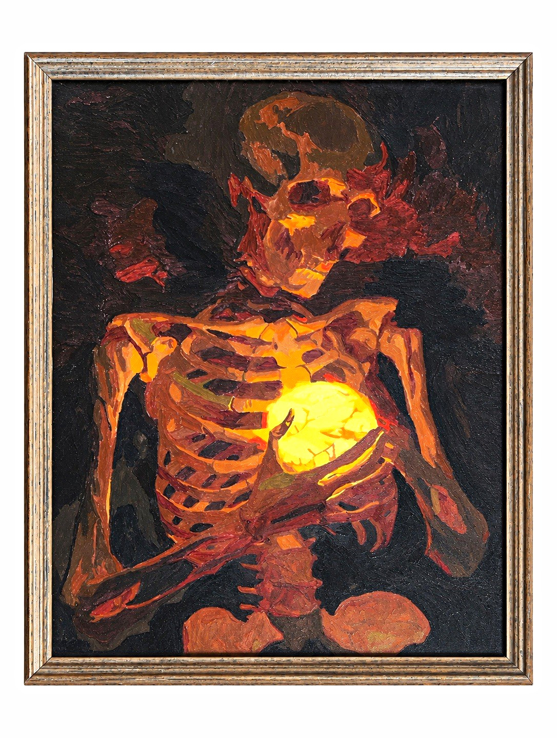 Framed Portrait Skeleton Painting Framed Portrait Skeleton Painting