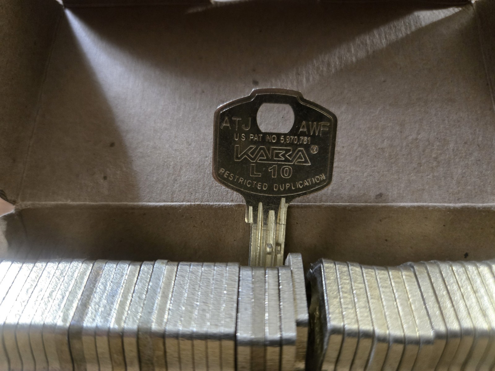 KABA PEAKS High Security 50 Key Blanks ATJ-AWF New Open Box 4200=00=0102 L10 KABA PEAKS High Security 50 Key Blanks ATJ-AWF New Open Box 4200=00=0102 L10