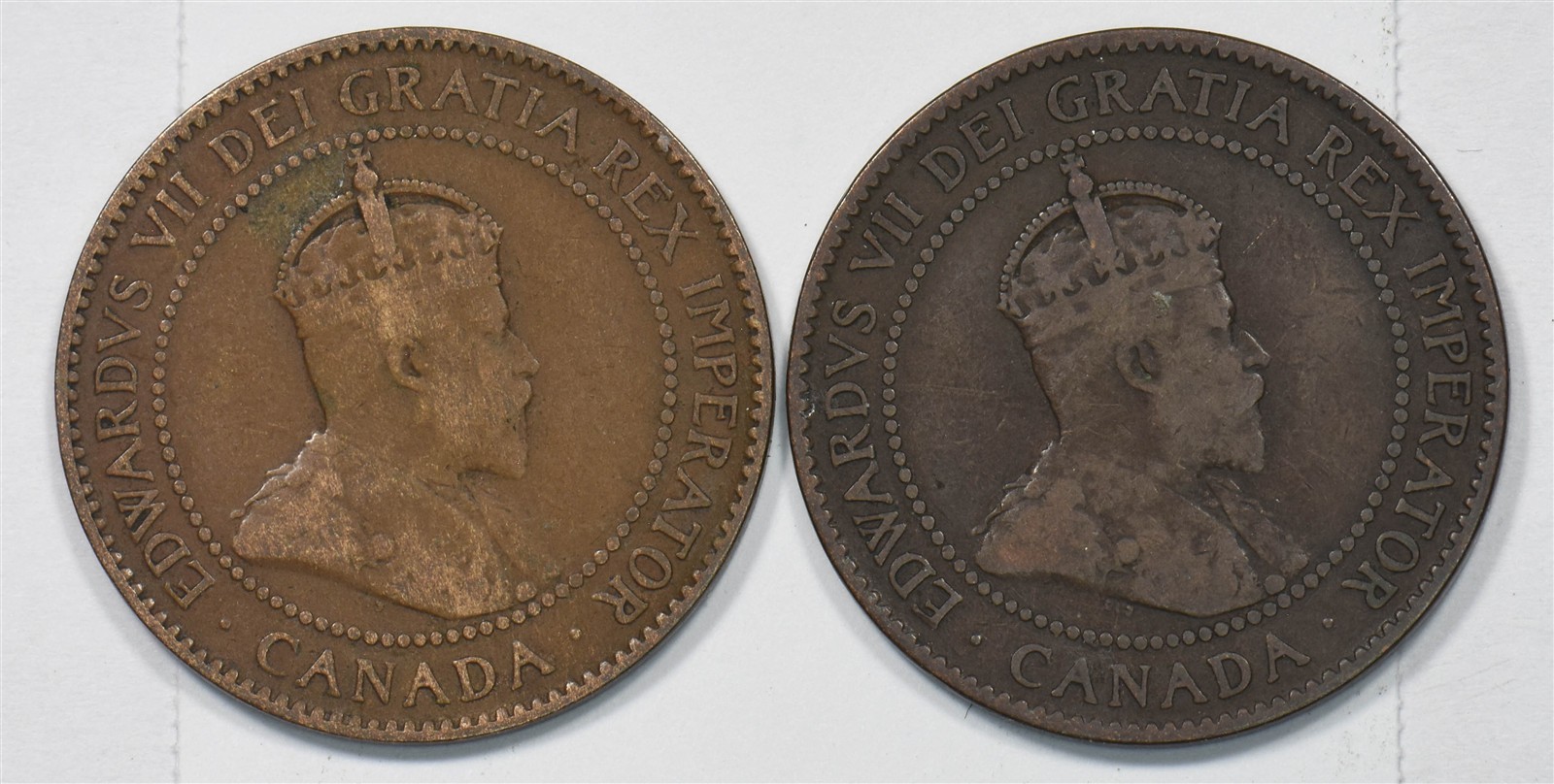 Canada 1902, 1906 Cent Lot of 2 Edwards VII P902778 combine shipping