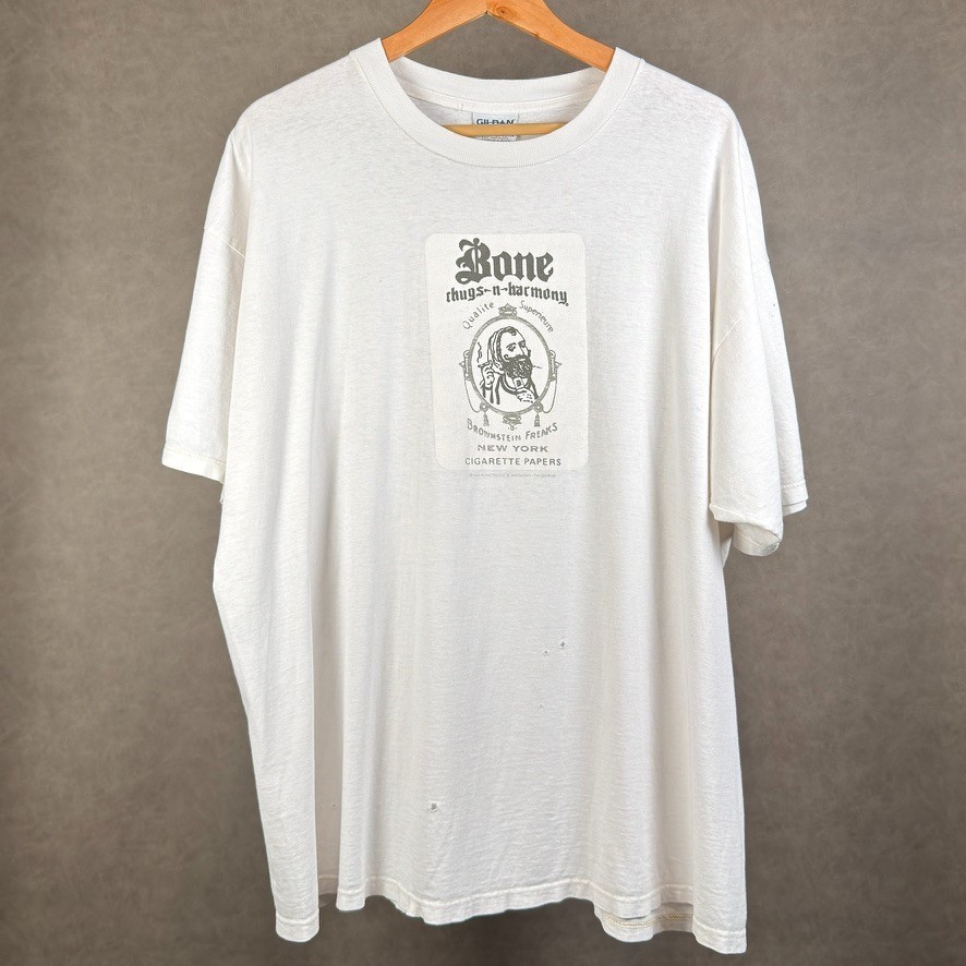 Vintage 1996 Bone Thugs N Harmony Thugwear Cigarette Papers T-Shirt XXL Gildan Vintage 1996 Bone Thugs N Harmony Thugwear Cigarette Papers T-Shirt XXL Gildan