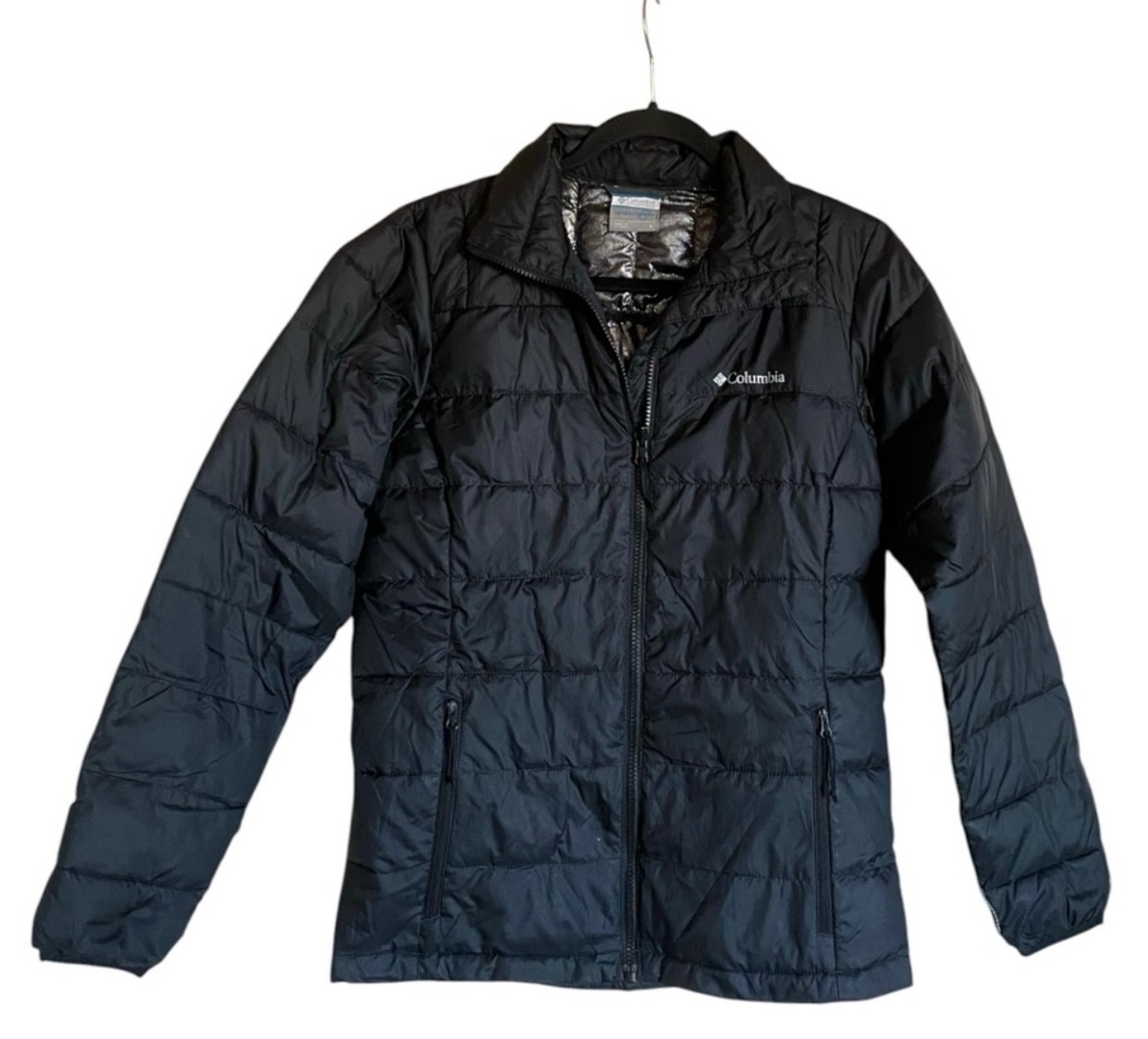 Women’s COLUMBIA Black Omni Heat Zip Up Puffer Jacket S
