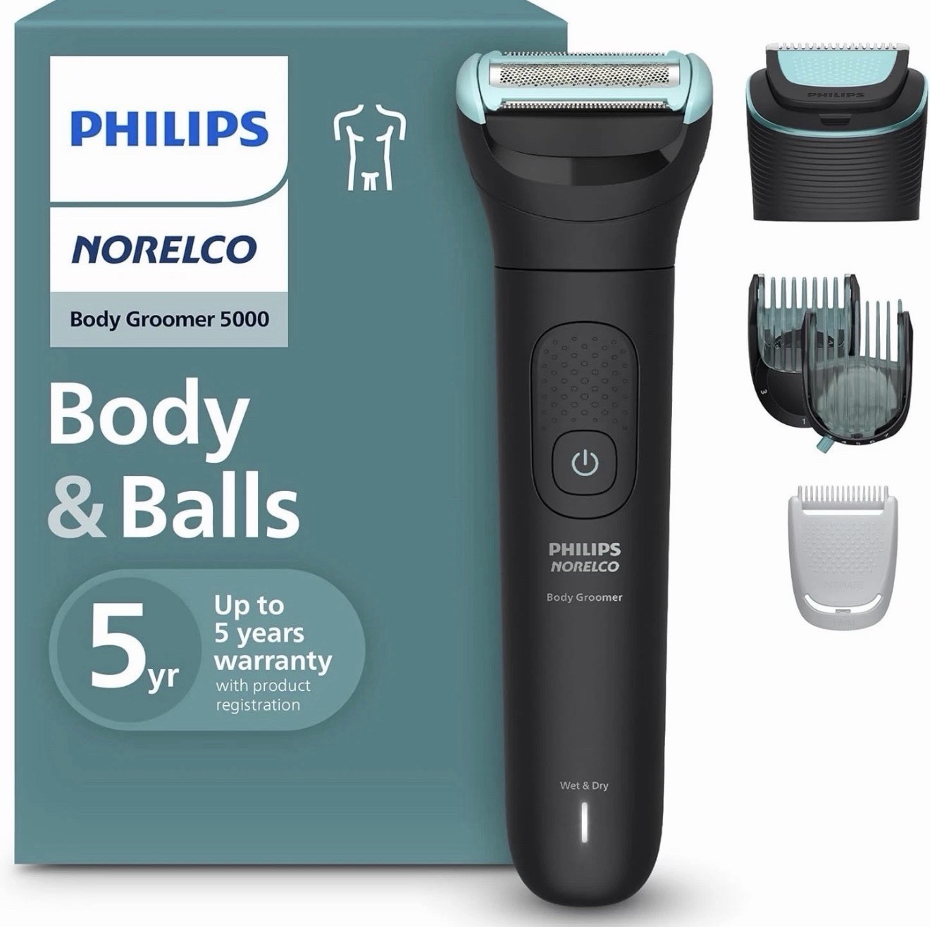 Philips Norelco Body Groomer 5000 Men’s Trimmer Wet & Dry Open Box (NEW)