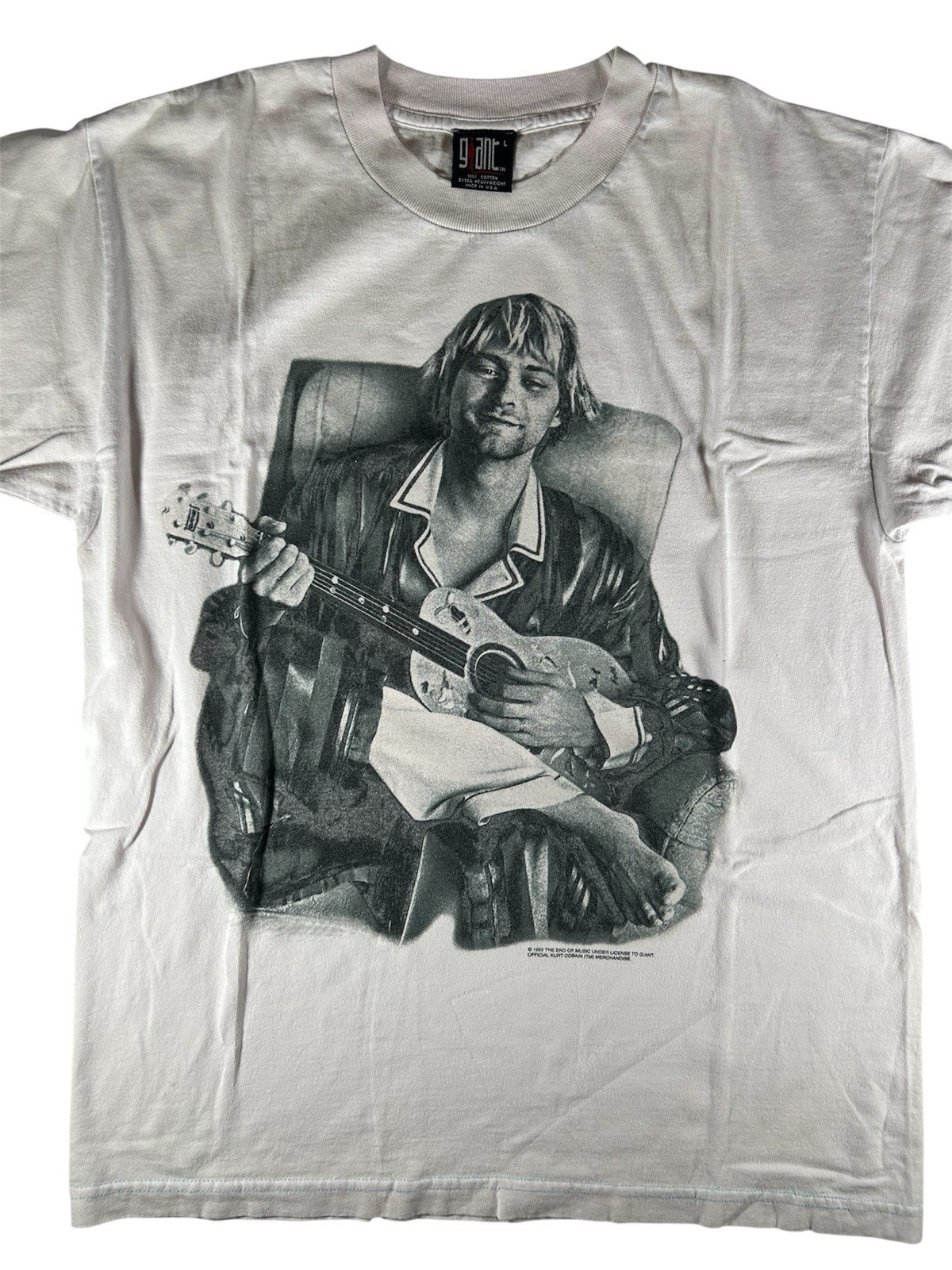 Vintage Kurt Cobain 98 End of Music Vintage Nirvana Portrait Tee Shirt SZ Large