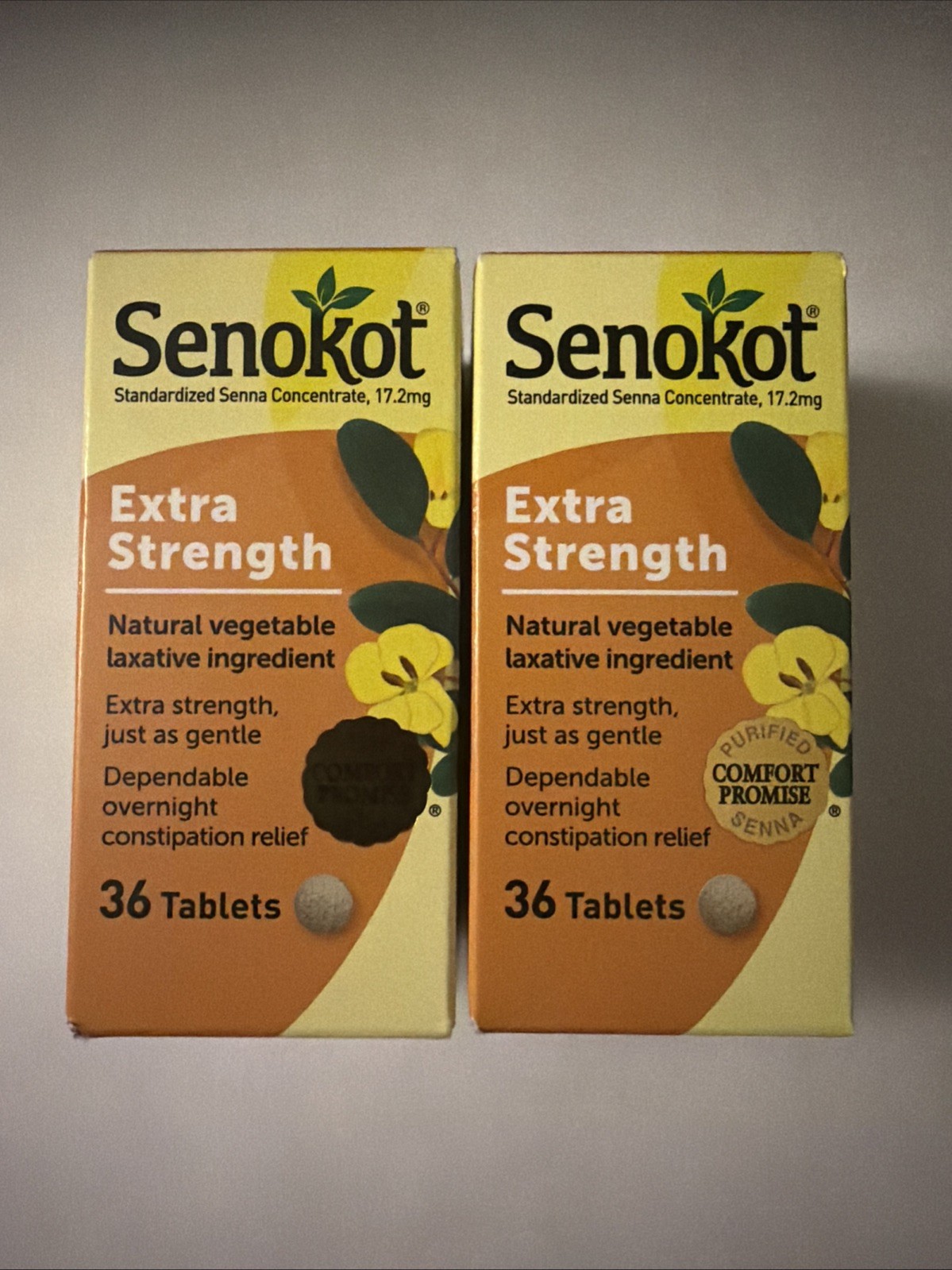 (2) New Boxes Senokot Natural Vegetable Laxative Ingredient Extra Strength