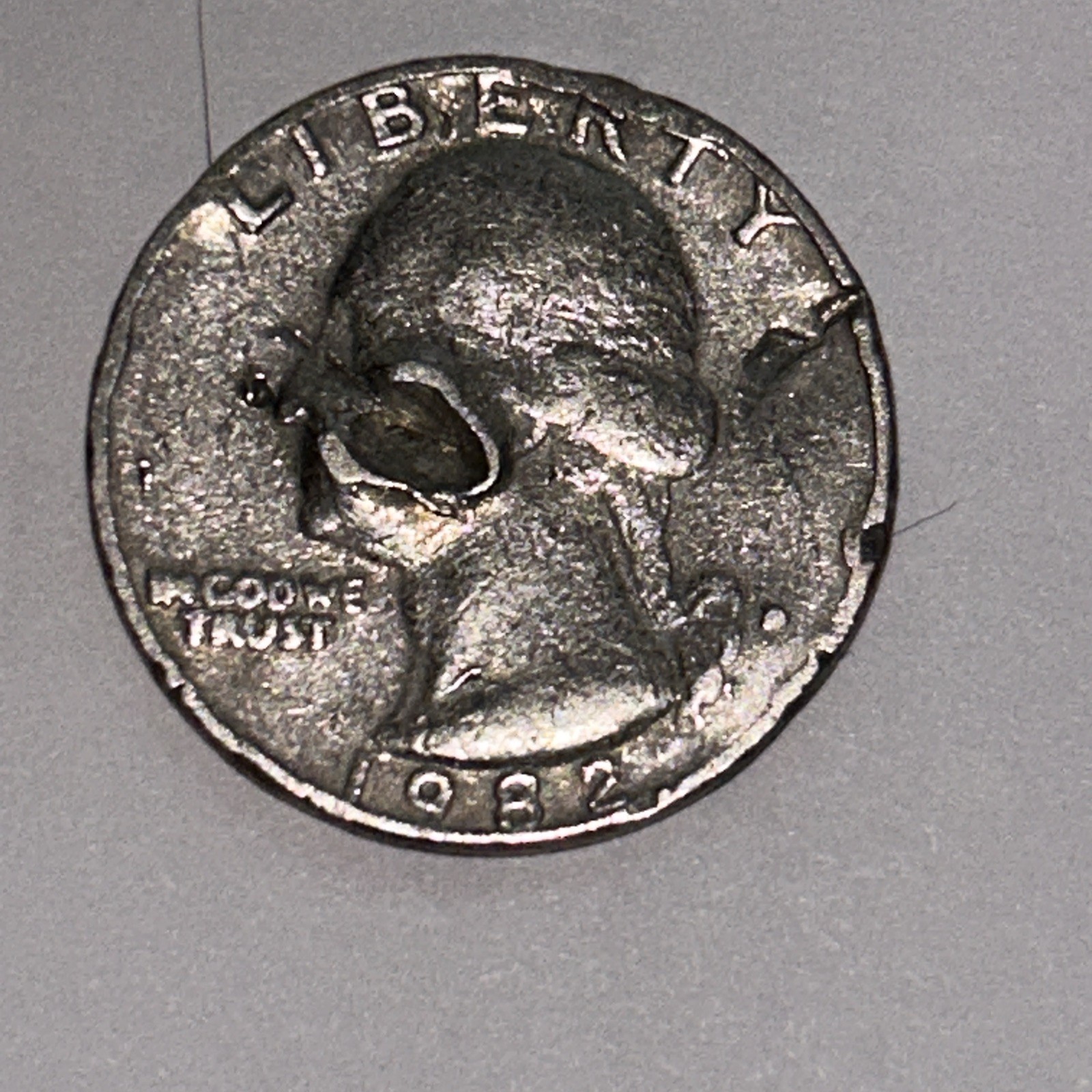 1982 D Quarter Errors Filled In Mint Mark, Letters On Rim, \ 1982 D Quarter Errors Filled In Mint Mark, Letters On Rim, \