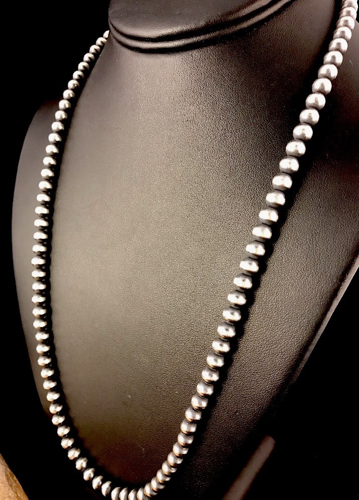 Southwestern 3mm Sterling Silver Pearls 20\