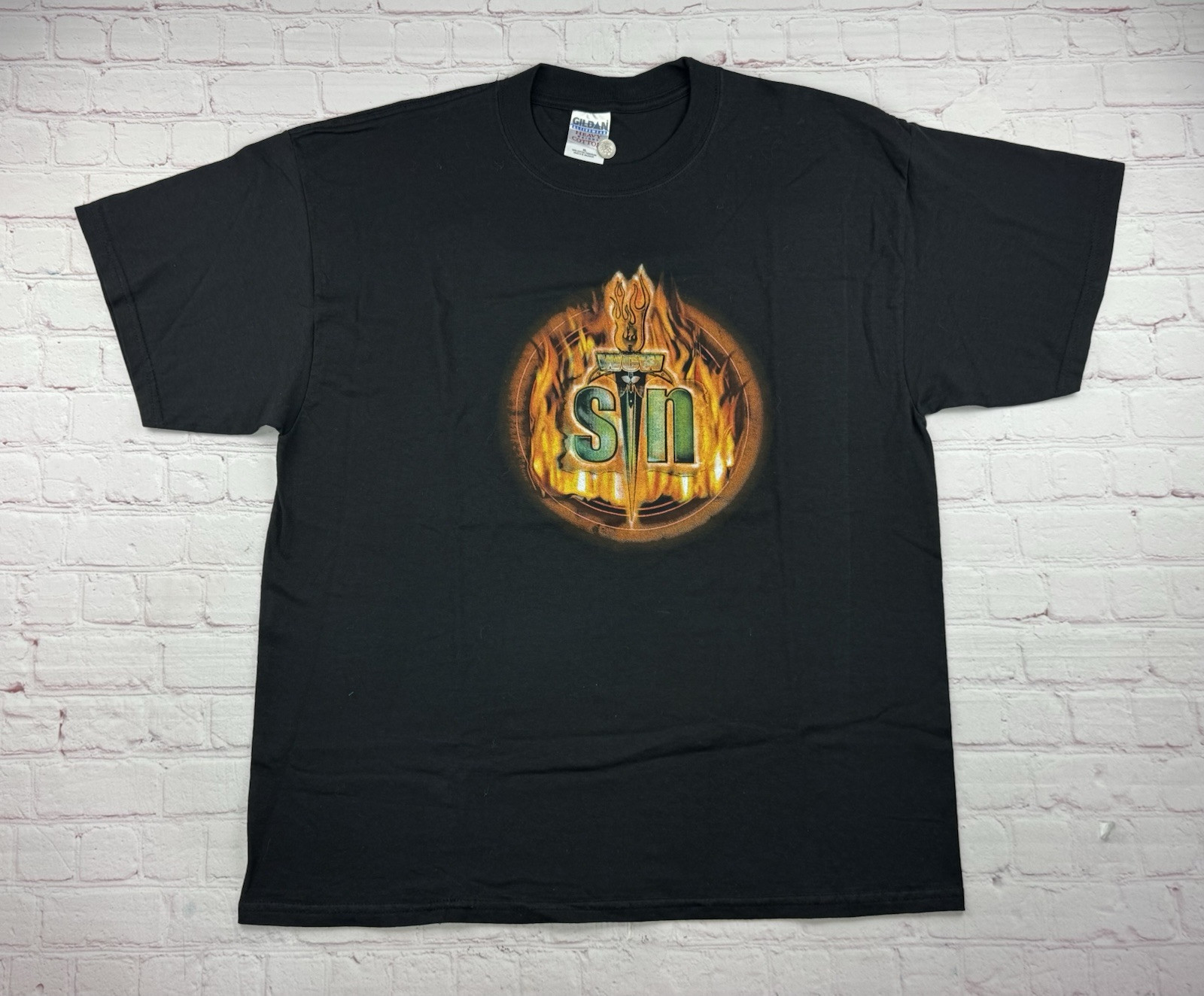 Vintage 2001 WCW Sin Wrestling Promotional Men’s Double Sided T-Shirt Tee - XL