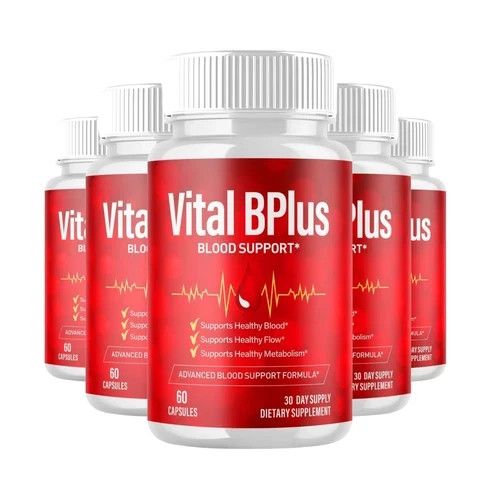 5-Pack Vital B Plus Capsules - Vital BPlus Daily Blood Health Support - 300 Caps