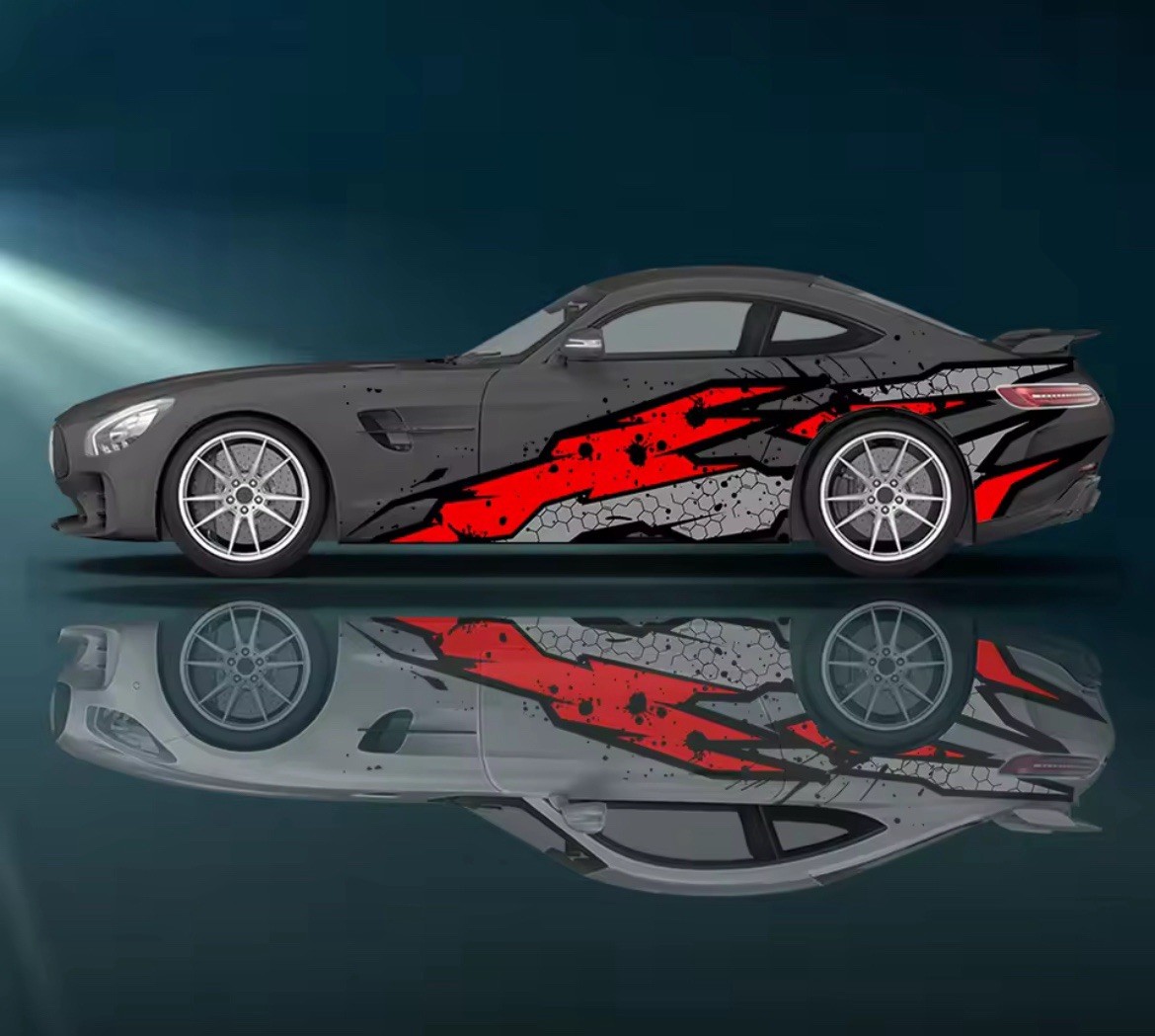Japanese Inspired Flame Racing Car Decals Side Decal Both Side JDM Vinyl