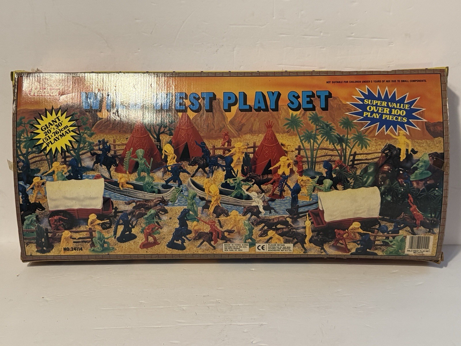 Vintage Redbox Giant Wild West Play Set. Never Played With. Vintage Redbox Giant Wild West Play Set. Never Played With.